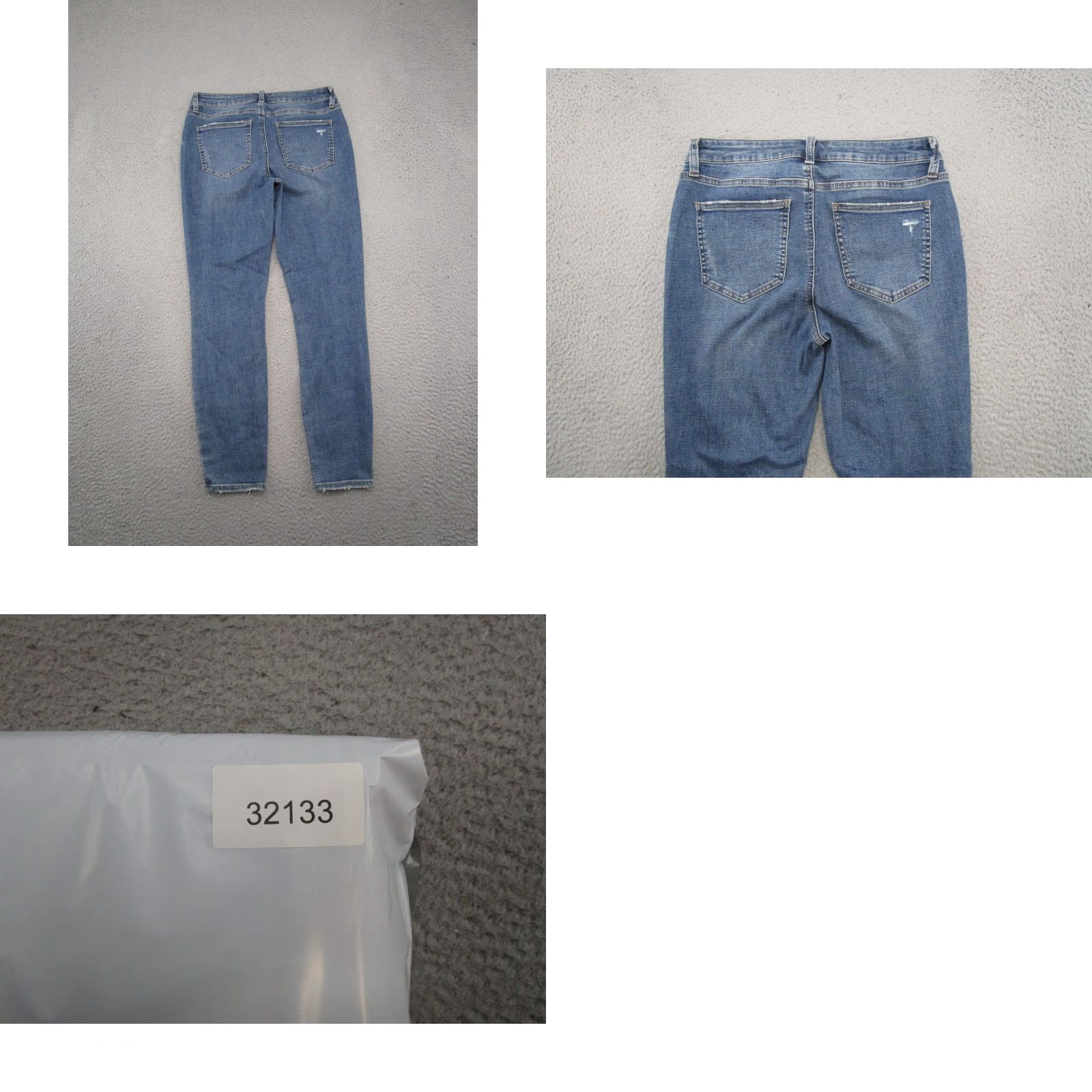 Pistola Pistola Women's Blue Stretch Distressed Skinny Jeans Size 29 Mid Rise Jeans Women Blue Stretch Distressed Skinny Size 29 Size 29" - 9 Thumbnail