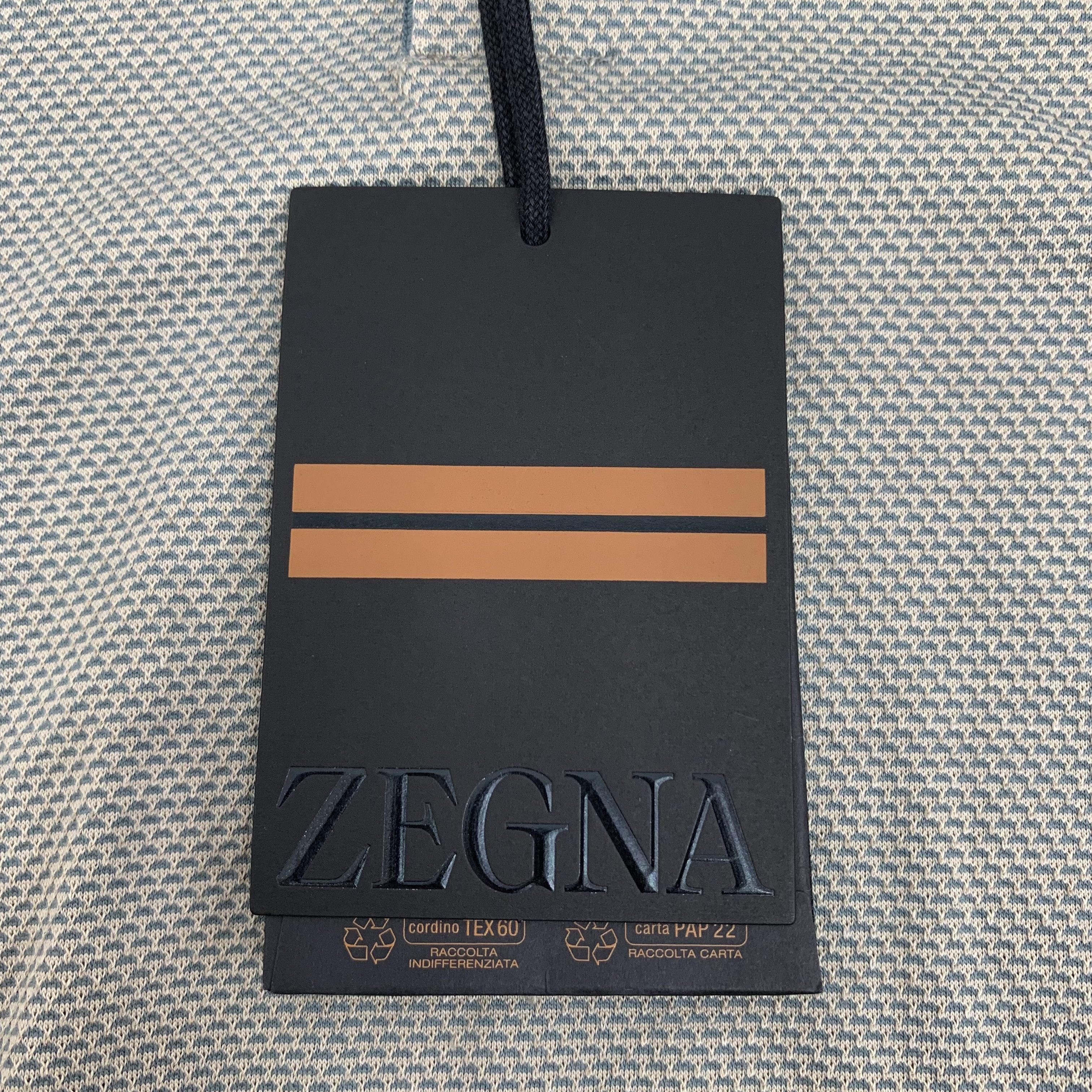 Z Zegna Zegna Cotton Polo Shirt Grey-Green (M) Size US M / EU 48-50 / 2 - 7 Thumbnail