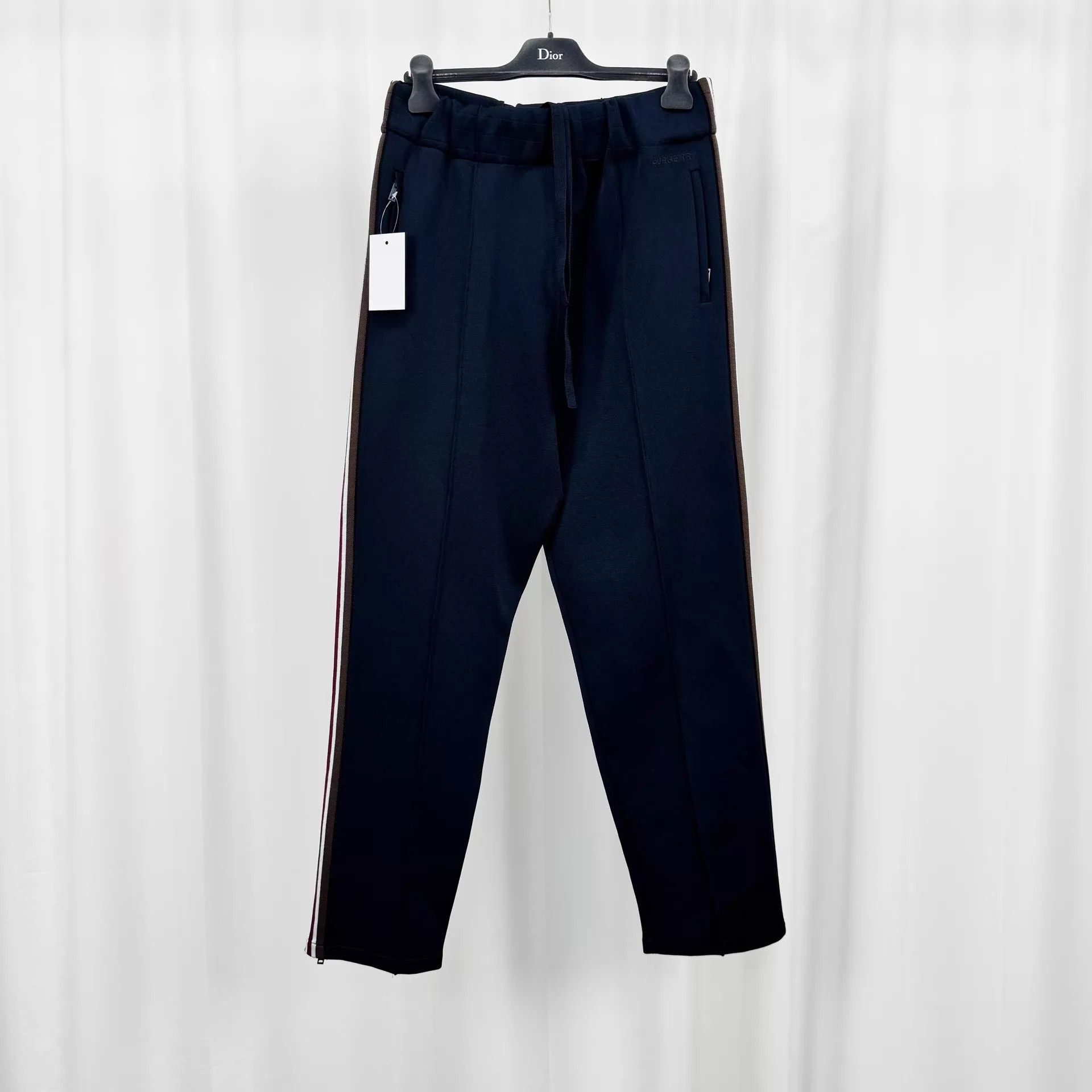 Burberry Burberry Embroidered Logo Striped Webbing Casual Trousers L Size 28" / US 6 / IT 42 - 1 Thumbnail
