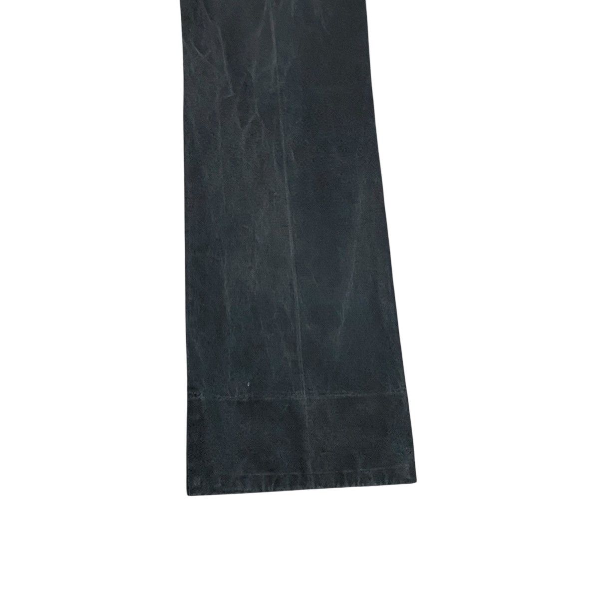 Dior × Hedi Slimane SS04 'STRIP' Dior Homme Black Faded Pants Leather Trimmed Size US 29 - 17 Thumbnail