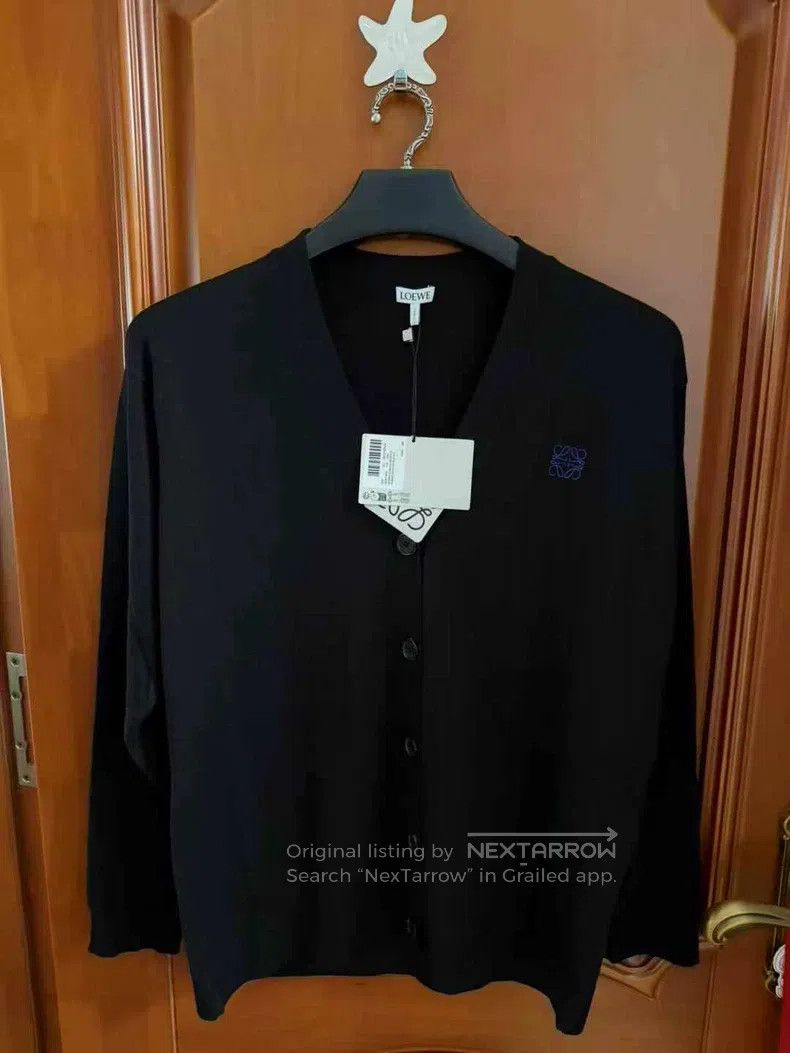 Loewe Loewe Blue Logo Wool Cardigan Size S / US 4 / IT 40 - 1 Thumbnail