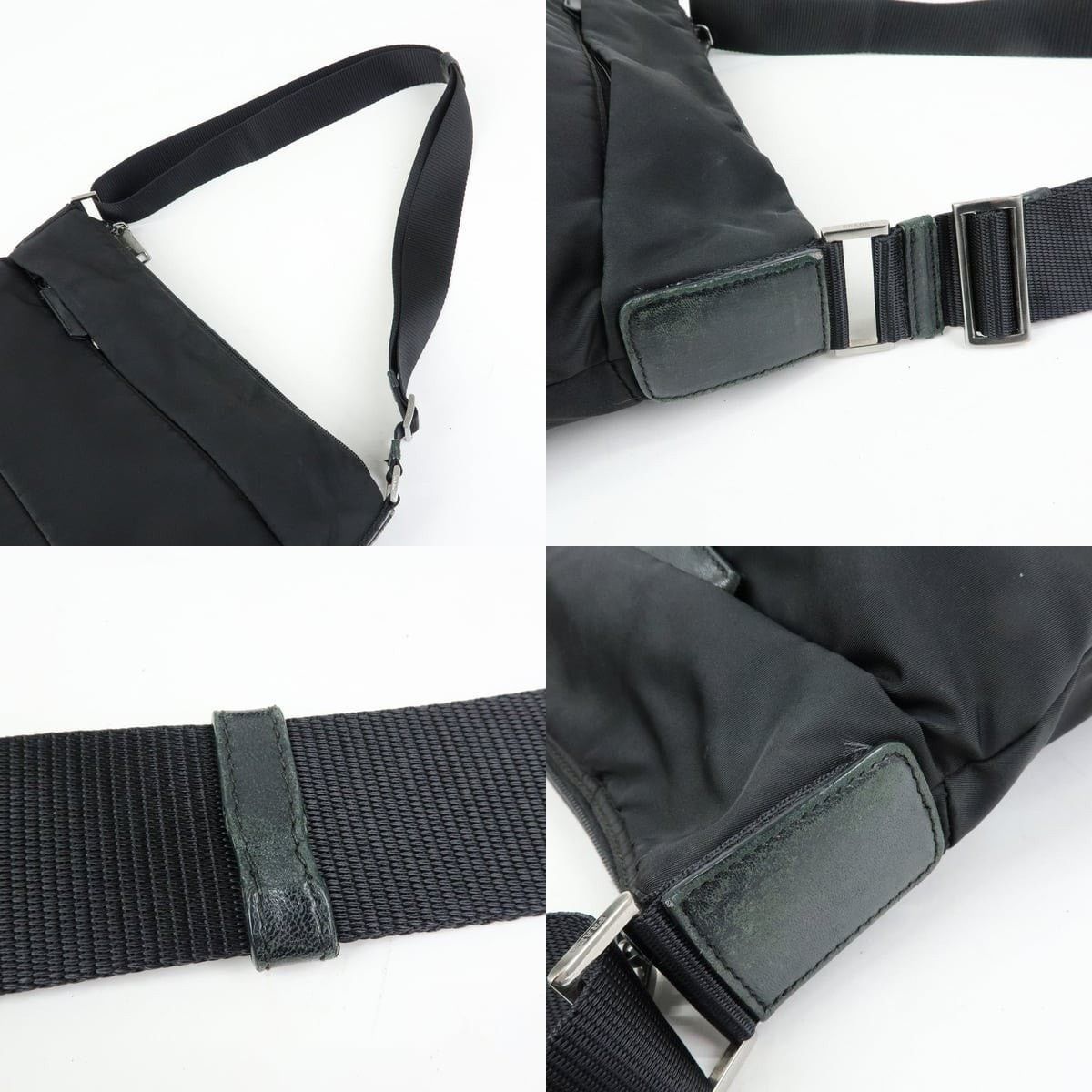 Prada Prada Triangle Logo Nylon Crossbody Bag Black Size ONE SIZE - 4 Thumbnail