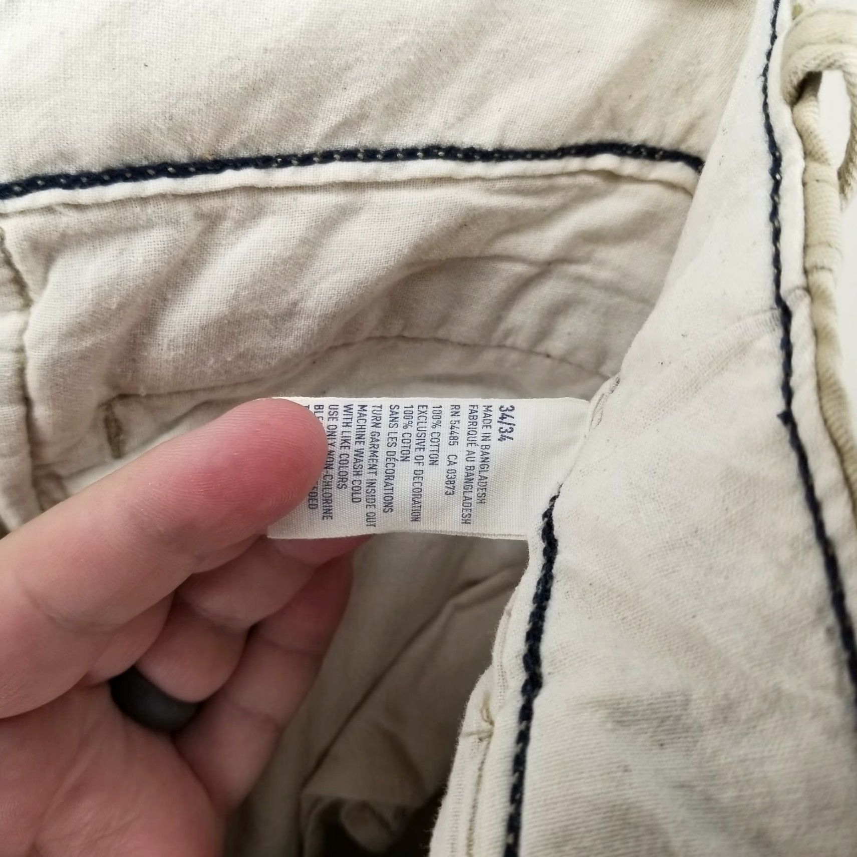 American Eagle Outfitters American Eagle Mens Chino Pants Straight 34x34 Beige Size US 34 / EU 50 - 4 Thumbnail
