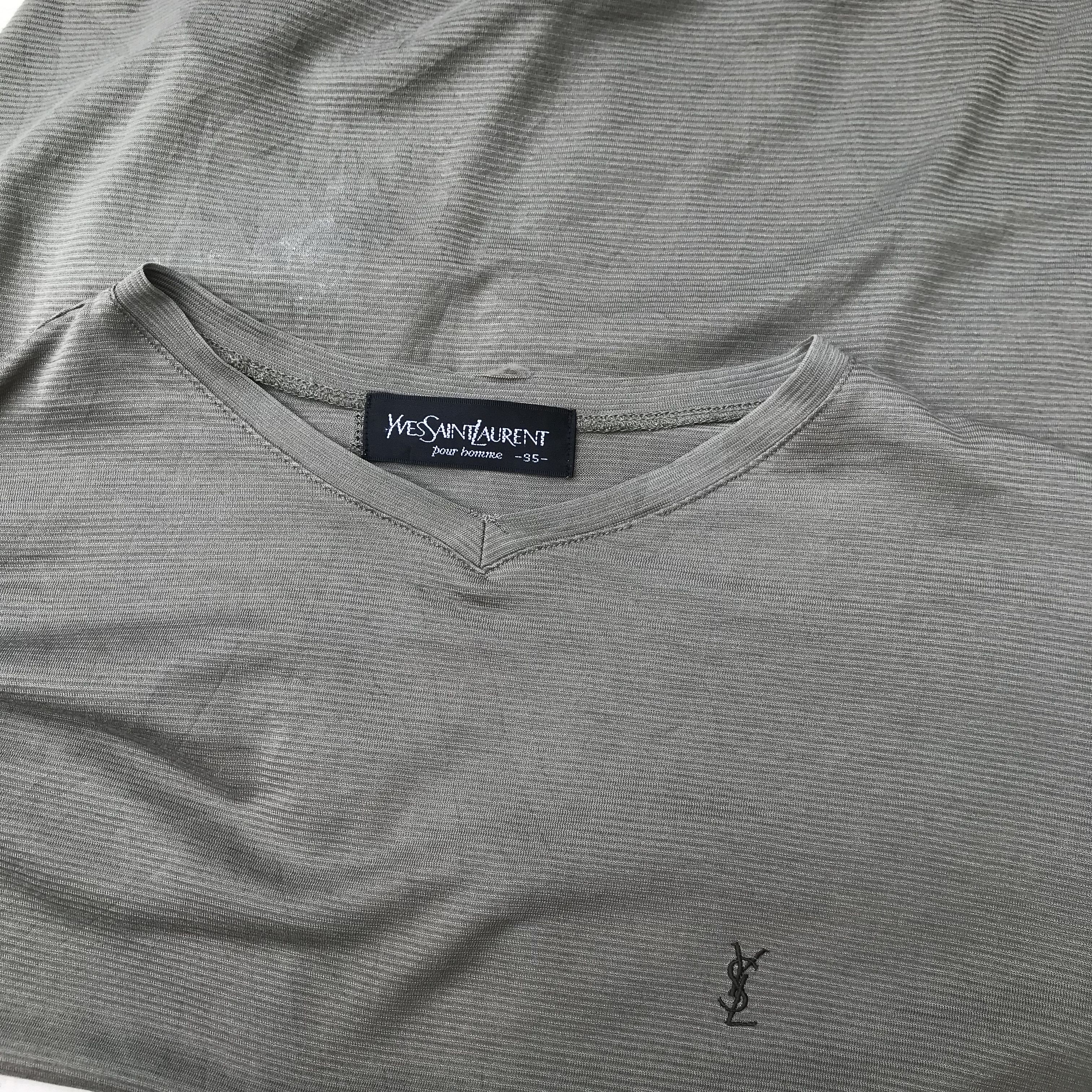 Designer × Vintage × Yves Saint Laurent Vintage YSL Yves Saint Laurent Pour Homme tee Tshirt short Size US M / EU 48-50 / 2 - 8 Thumbnail