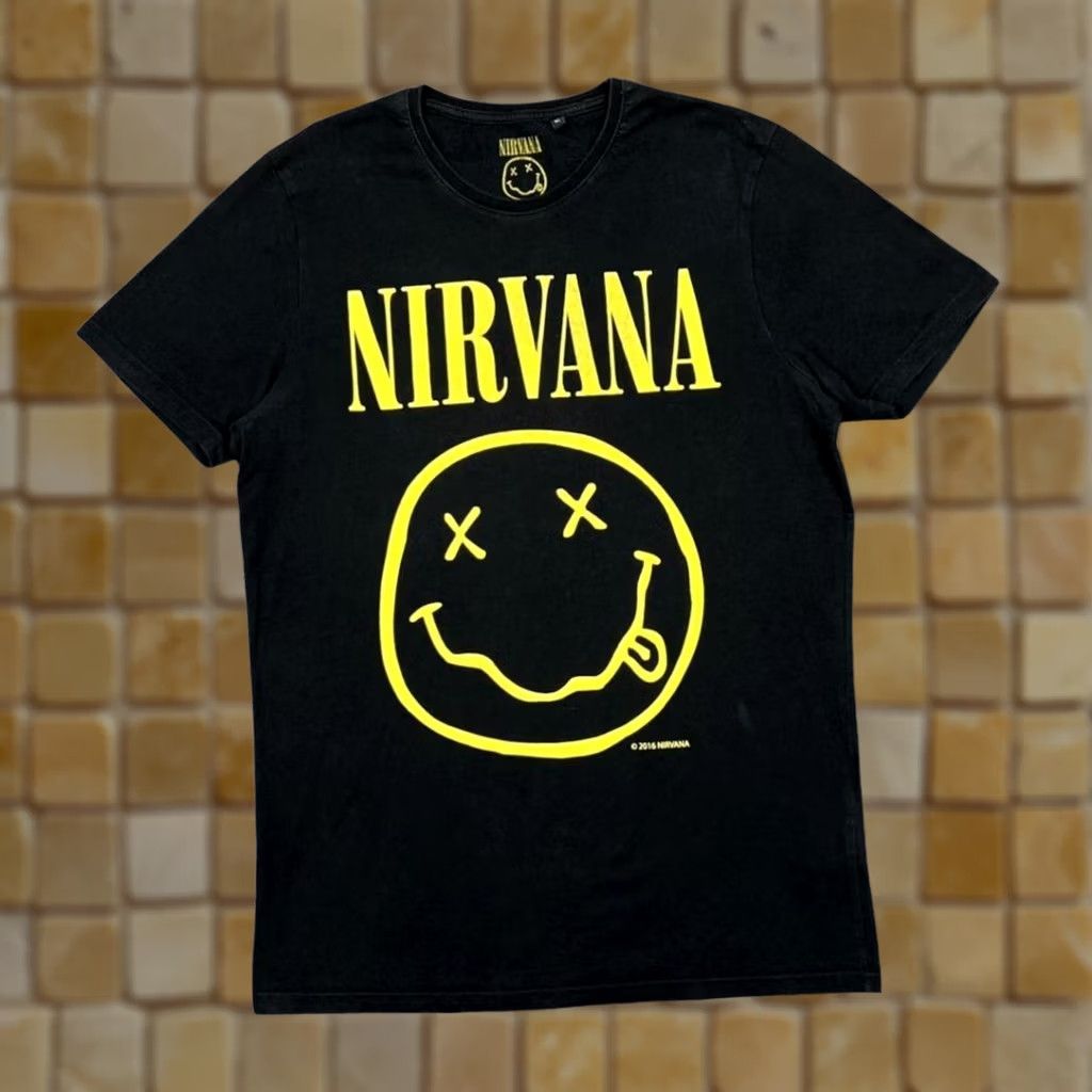 Logo 7 Nirvana T-Shirt Medium Black Grunge Alternative Rock Music Band Logo Graphic Size US M / EU 48-50 / 2 - 1 Thumbnail