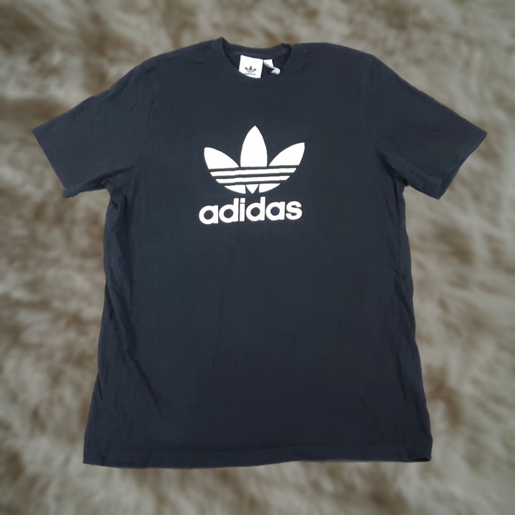Adidas Adidas T Shirt Mens Medium Trefoil Logo Short Sleeve Crew Neck Black Cotton Blend Unisex Adults Sports Classic 90s or Everyday Mens Size US M / EU 48-50 / 2 - 1 Thumbnail