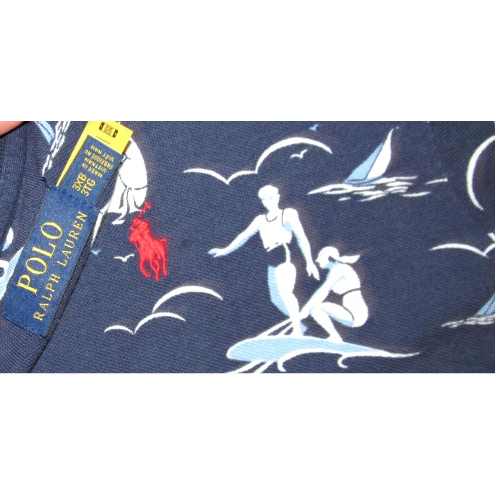Ralph Lauren Polo RALPH LAUREN Paddle Board Surf Short Sleeve Shirt 3XB Men Blue Polo Ralph Lauren Shirt 3XB Mens Size US XXL / EU 58 / 5 - 3 Thumbnail