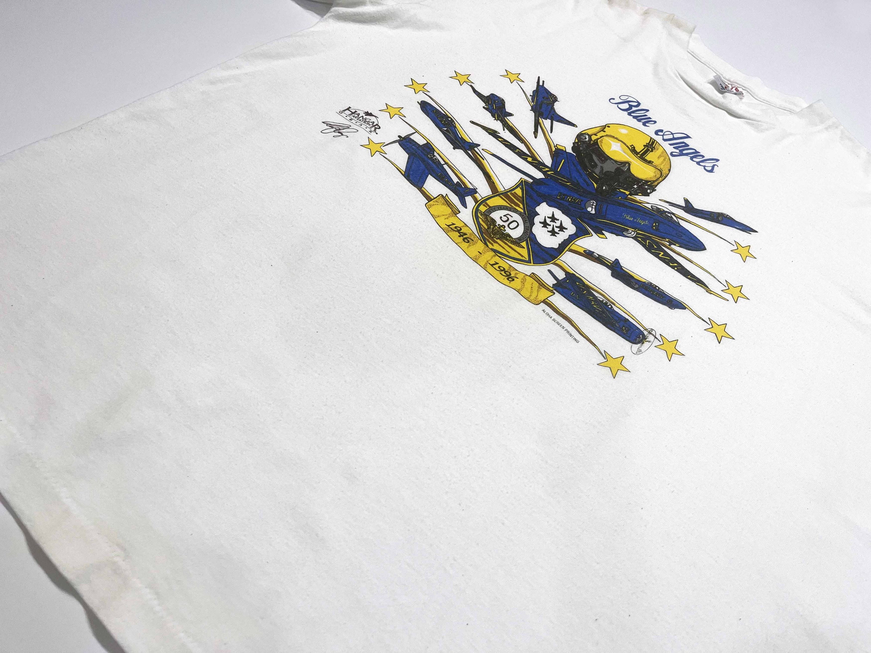 TEE JAYS Vintage Tee Jays Blue Angels US Navy Flight T-Shirt Size US XXL / EU 58 / 5 - 6 Thumbnail