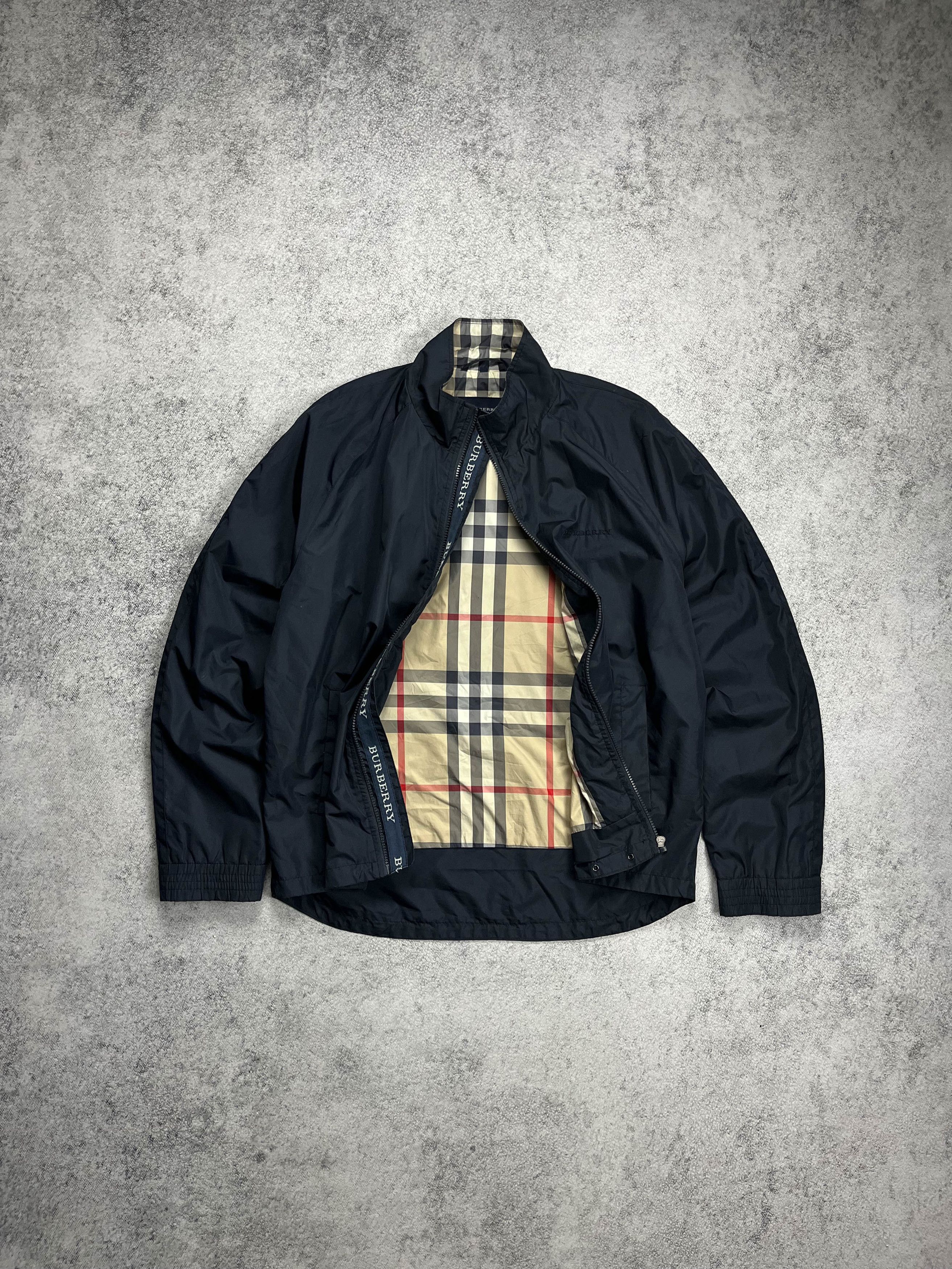 image of Burberry Nova Check Jacket in Blue, Men's (Size Large)