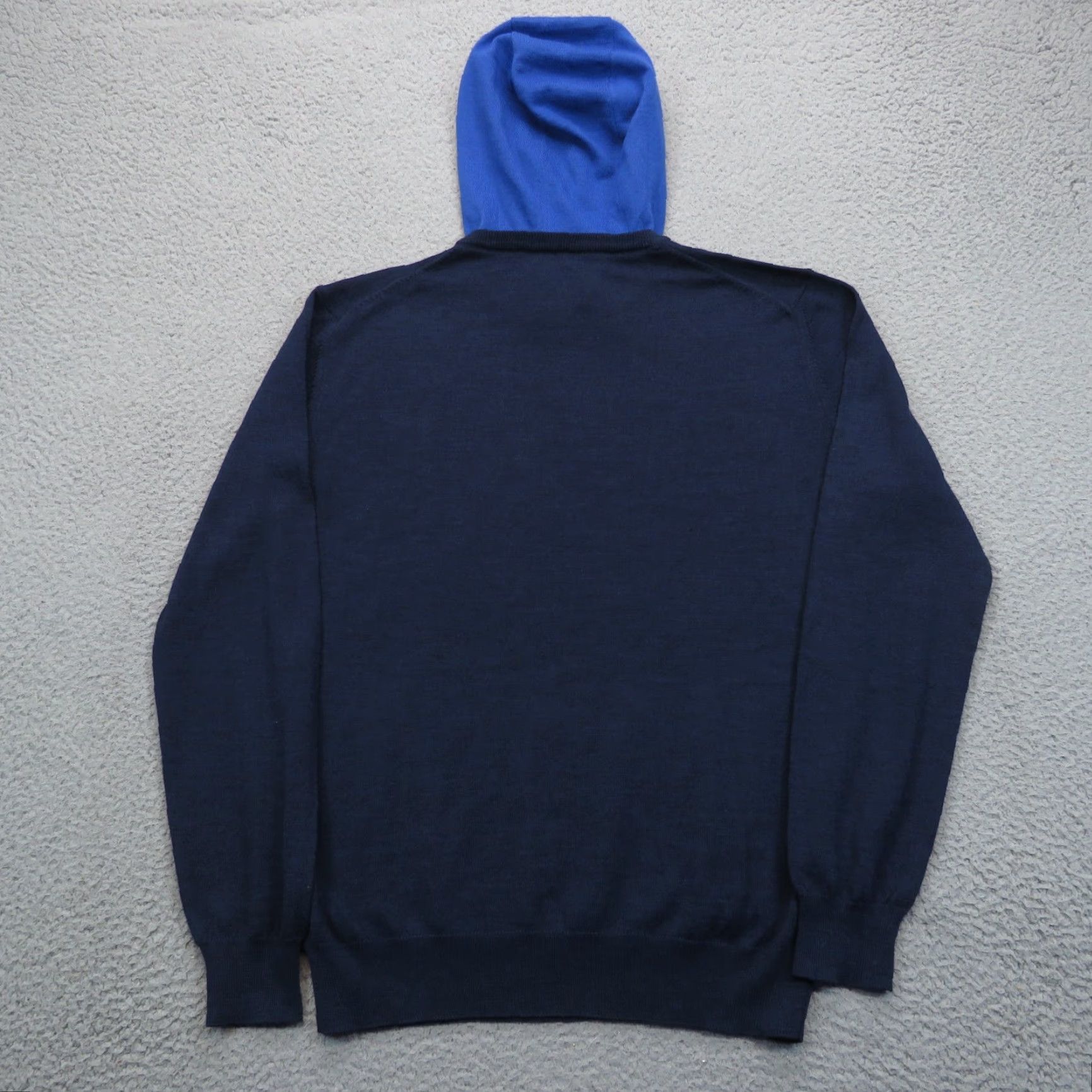 Vintage Dirk Bikkembergs Hoodie Men Medium Wool Navy Blue Hooded Sweater Sweatshirt Logo Size US M / EU 48-50 / 2 - 6 Thumbnail