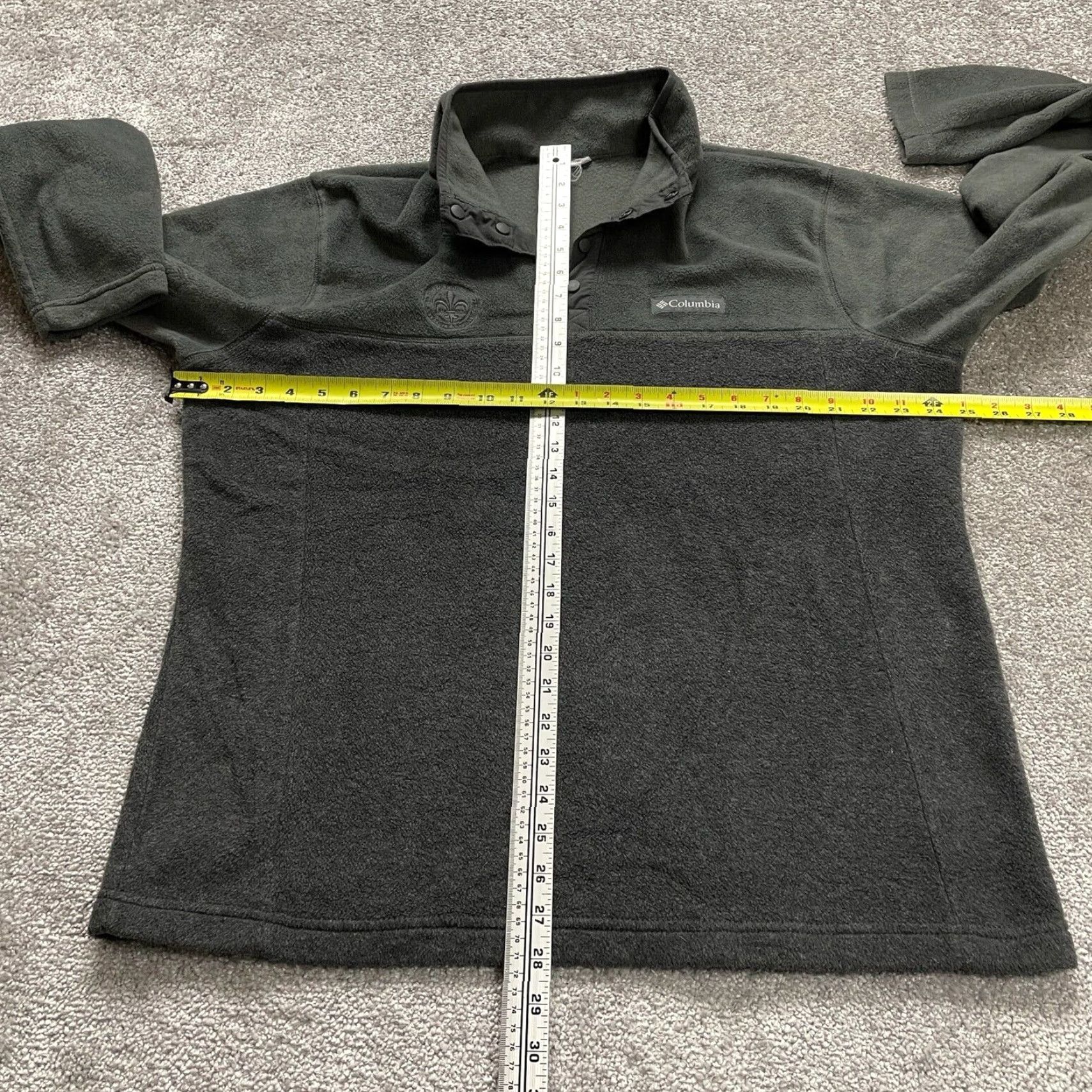 Vintage Columbia Fleece Jacket Mens 2XL Grey Snap Button Up High Neck Outdoor Hiking Jacket Size US XXL / EU 58 / 5 - 6 Thumbnail