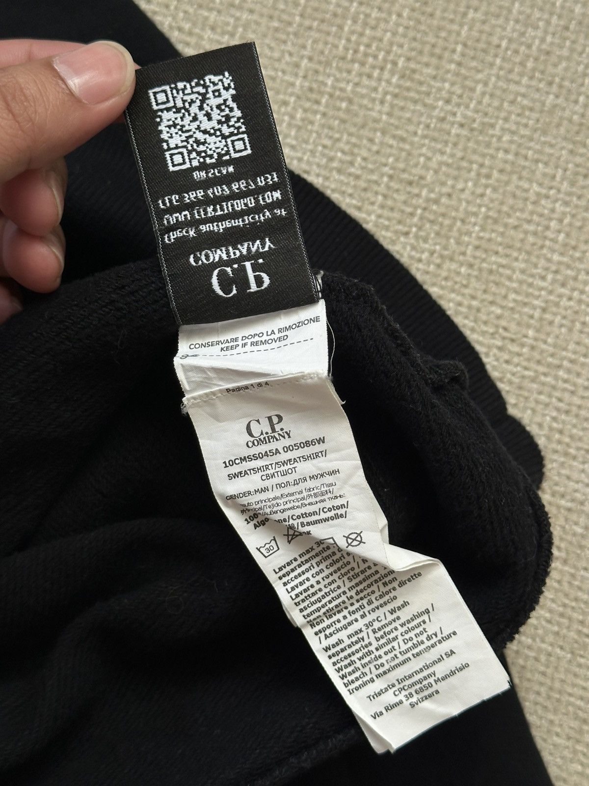 C.P. Company × Stone Island C.P. Company sweatshirt black Size US L / EU 52-54 / 3 - 9 Thumbnail