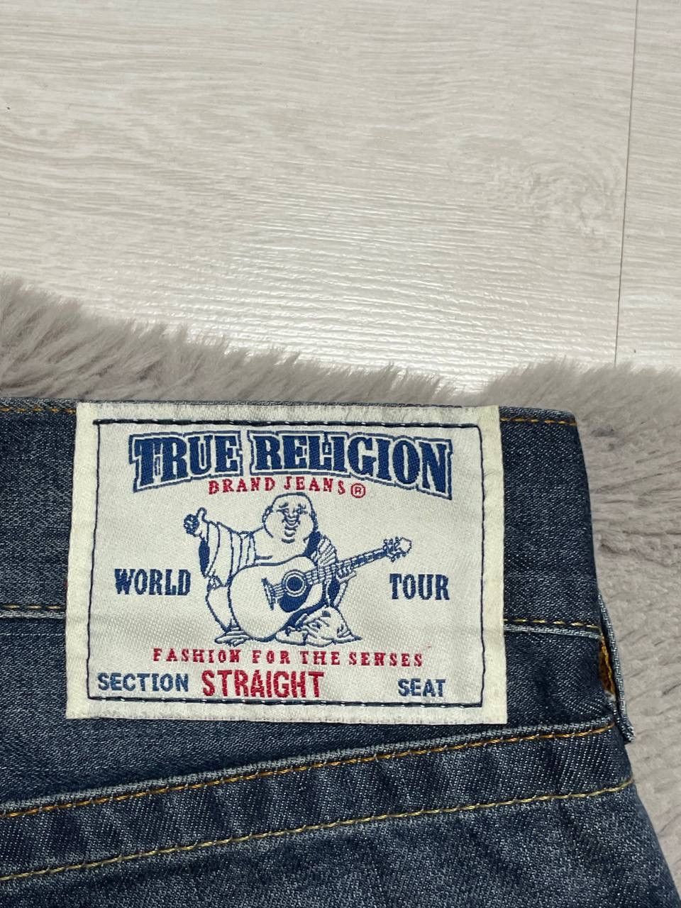 True Religion × Vintage True Religion Denim Shorts Big Logo SWAG Y2k Size US 32 / EU 48 - 4 Thumbnail