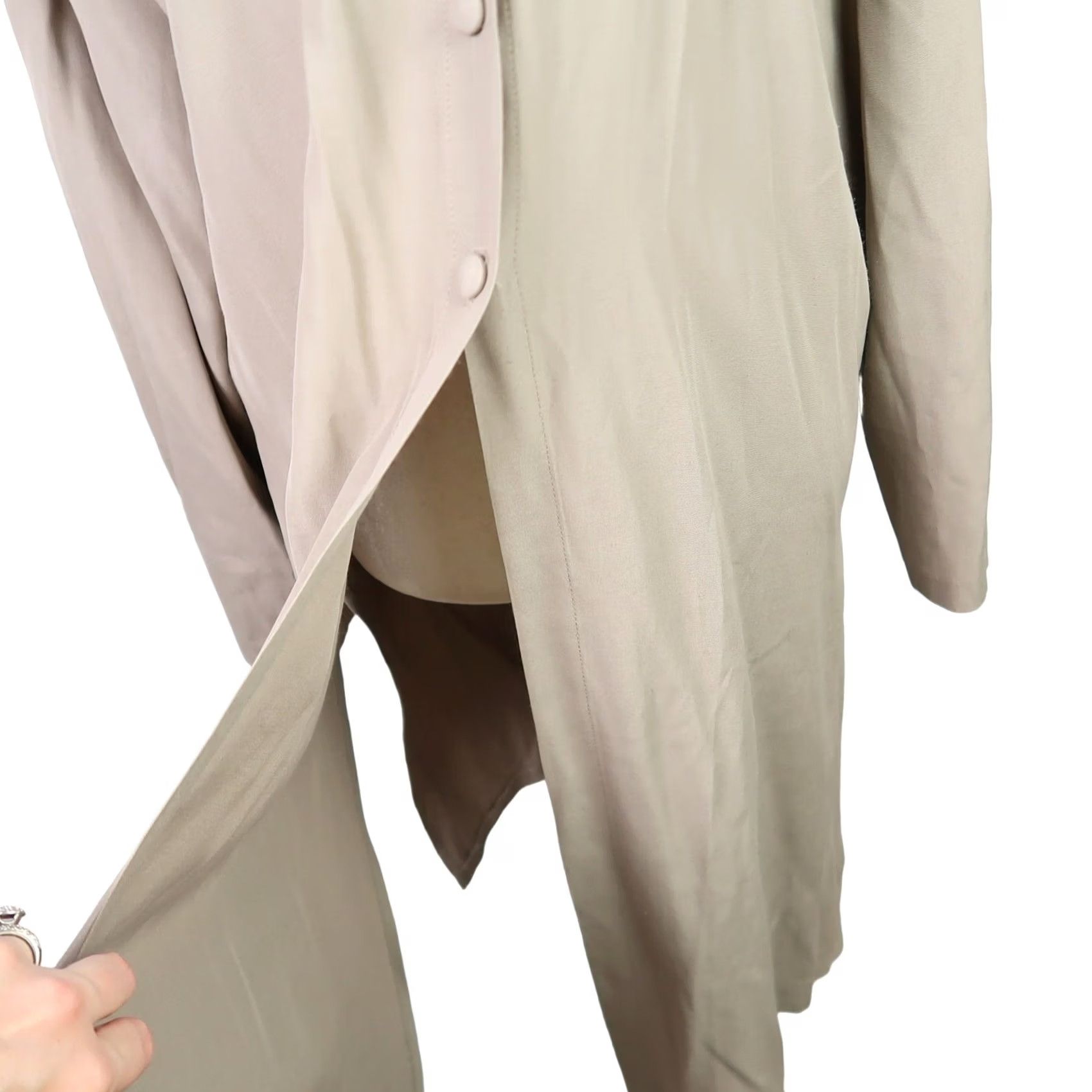 Vintage VINTAGE Wild Rose 90s Button-Up Tunic Top Long Sleeve Tan Taupe Size 12 Womens Casual Size XL / US 12-14 / IT 48-50 - 5 Thumbnail