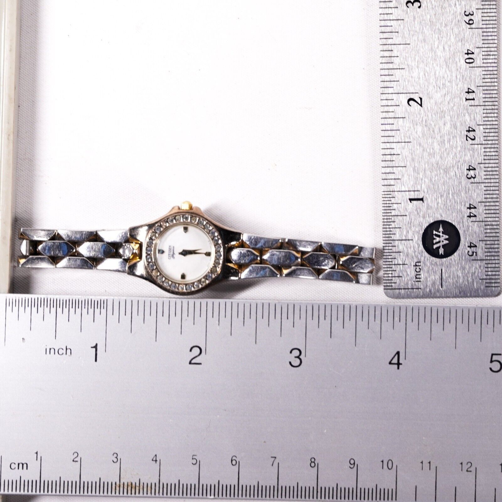 Citizen 3.75" Citizen Elegance Silver Gold Metal Wrist Watch Jewelry Size ONE SIZE - 11 Thumbnail