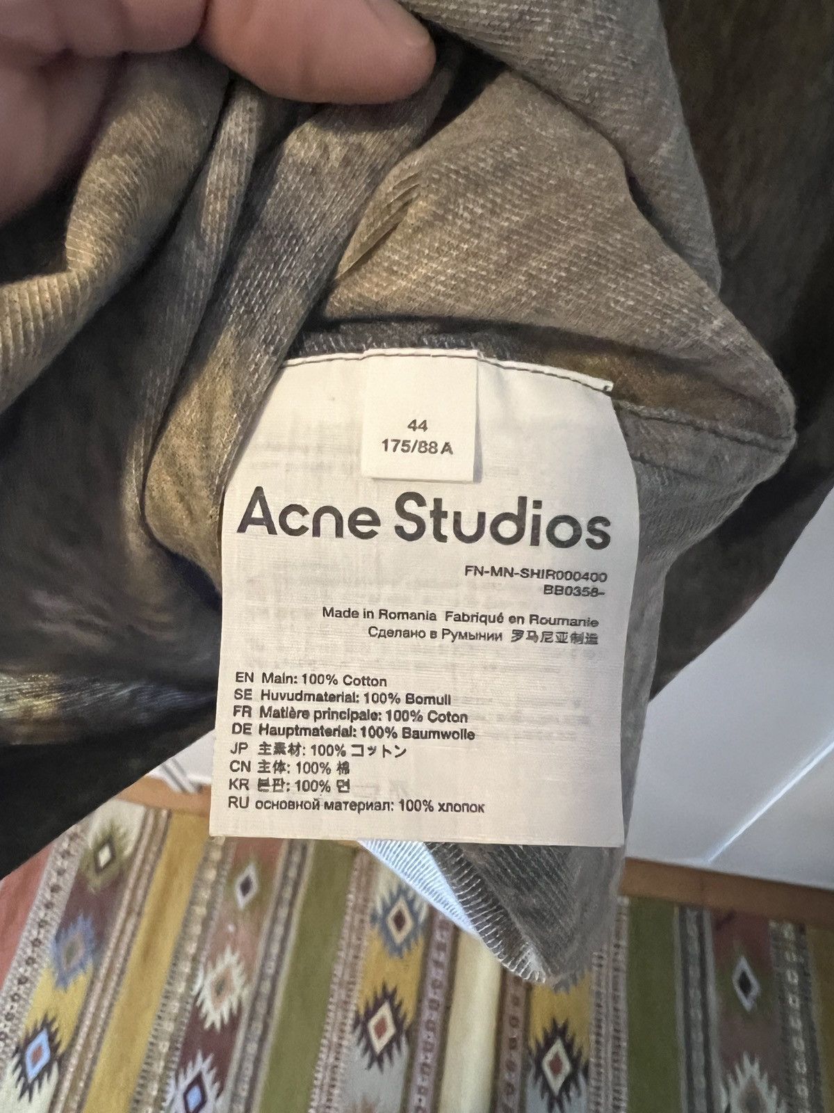 Acne Studios Acne Studios camouflage shirt Size US S / EU 44-46 / 1 - 3 Thumbnail