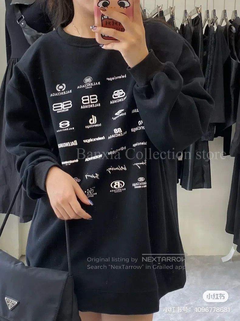 Balenciaga Balenciaga Full Print Black Hoodie Size US S / EU 44-46 / 1 - 6 Thumbnail