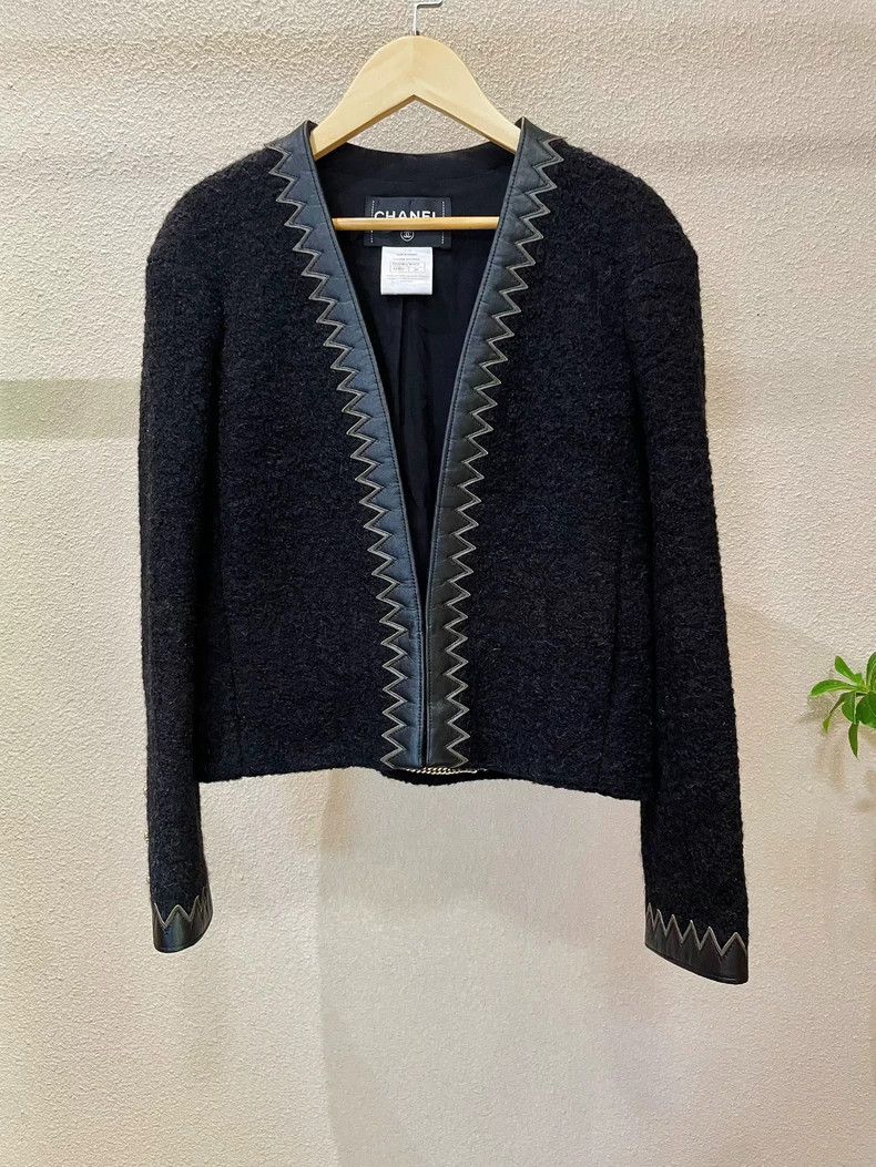 Chanel Chanel Salzburg series show-matched leather jacket Size XS / US 0-2 / IT 36-38 - 1 Thumbnail