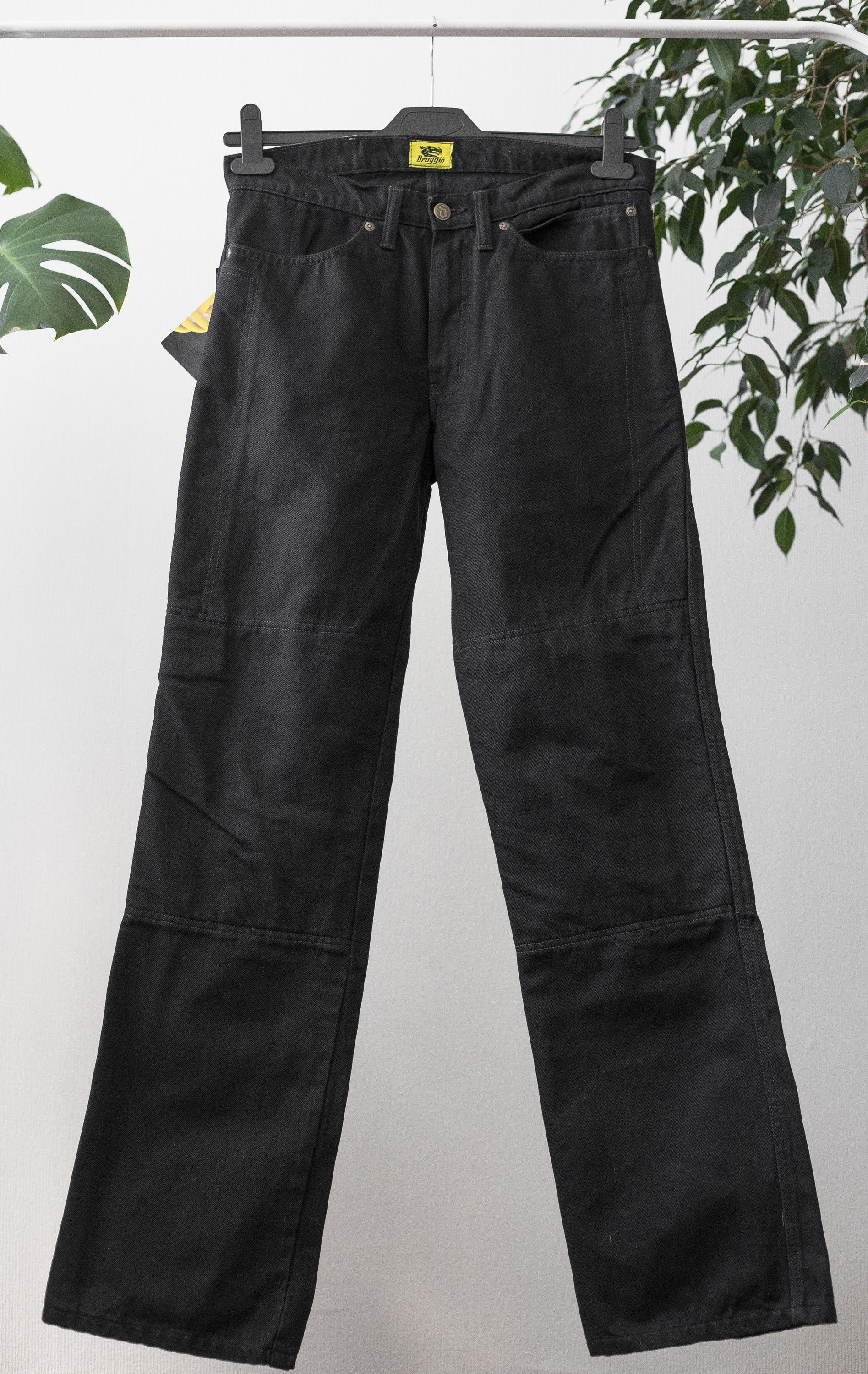 image of Draggin Jeans Motorcycle Kevlar Jeans in Black, Men's (Size 32)