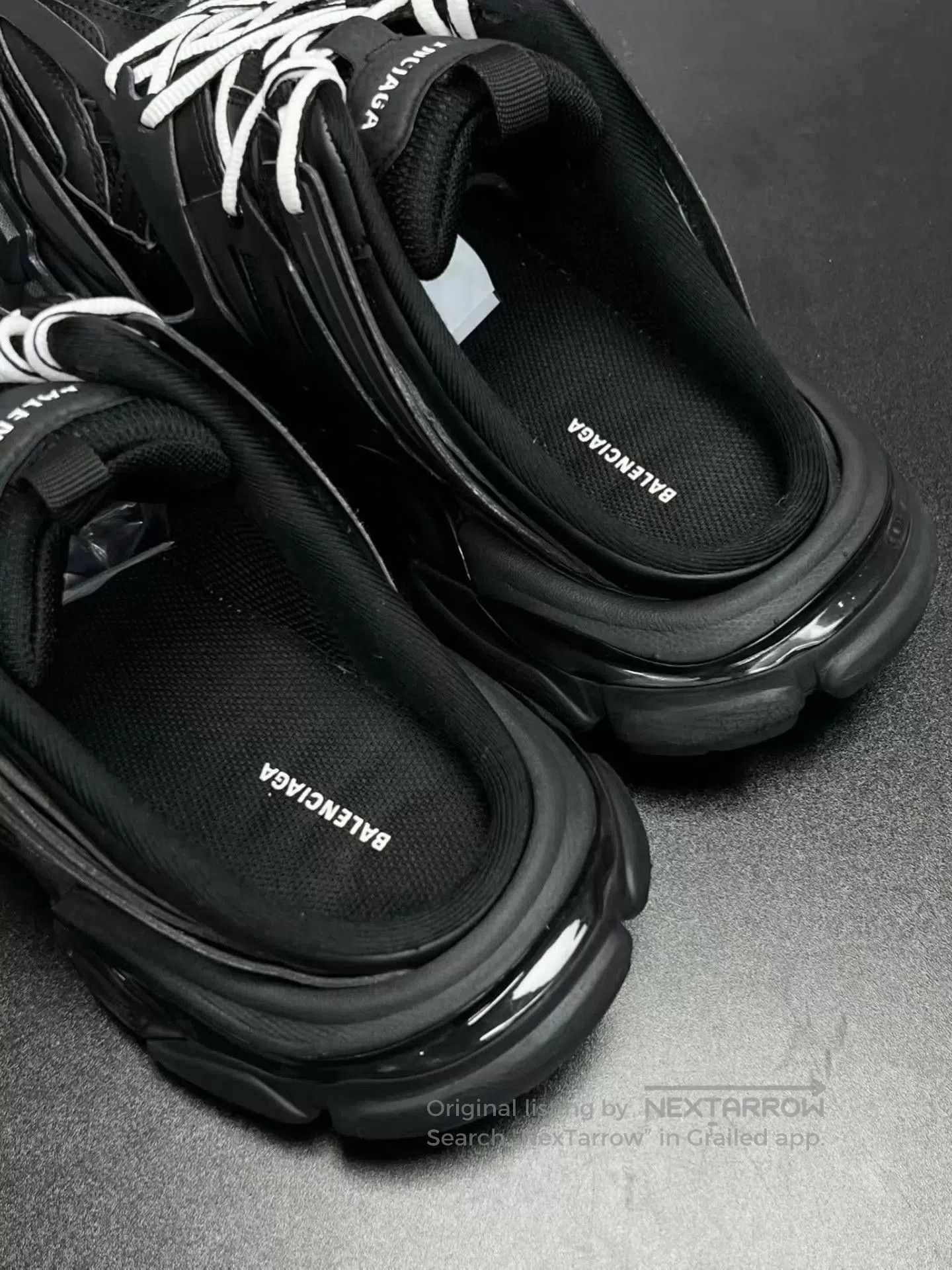 Balenciaga Black Low-Top Lace-Up Chunky Sneakers. Size US 7 / EU 40 - 4 Thumbnail