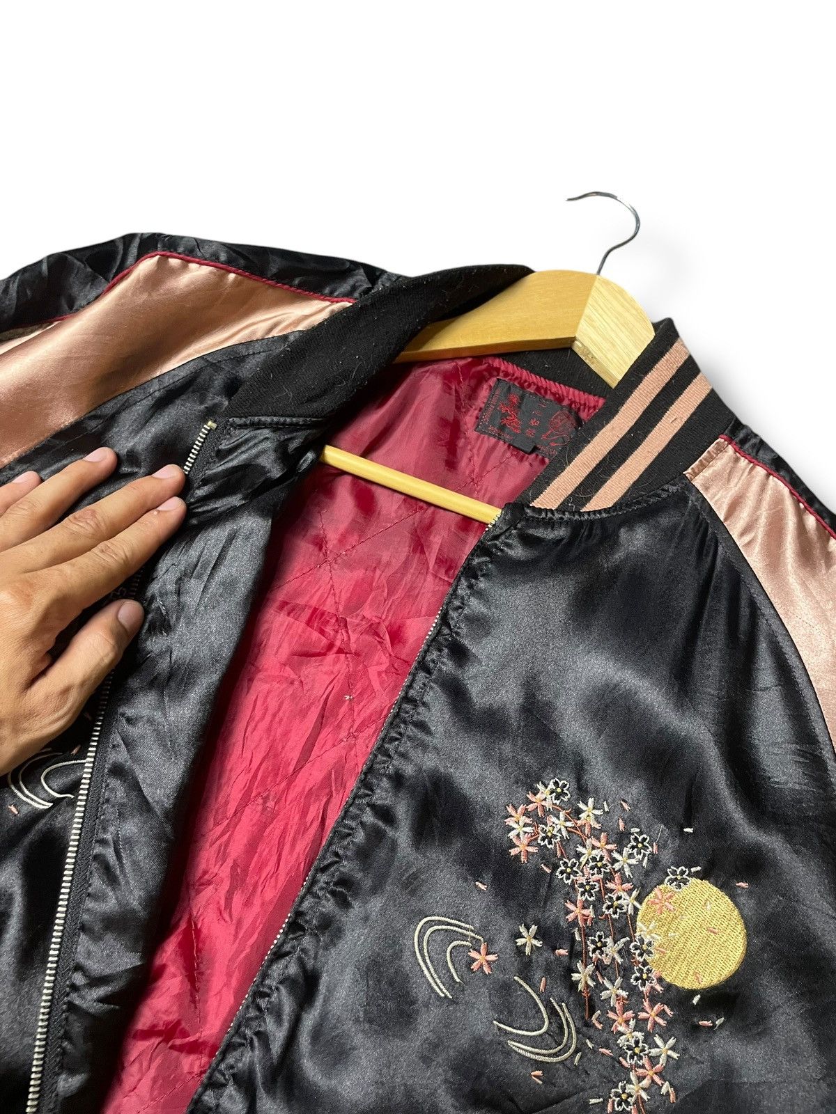 Japanese Brand × Vintage Vintage Japanese Sakura Embroidered Sukajan (105) Size US L / EU 52-54 / 3 - 8 Thumbnail