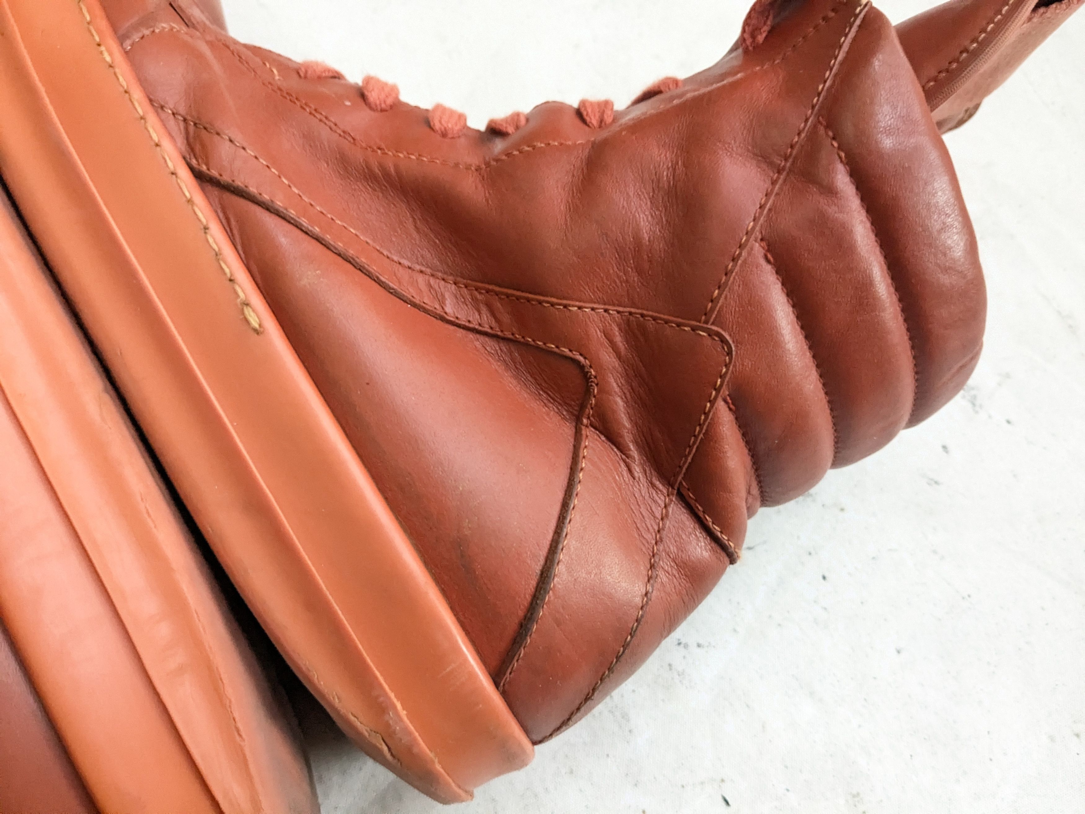 Rick Owens Rick Ownes Geobasket Papaya Orange 9 42 Leather Size US 9 / EU 42 - 11 Thumbnail
