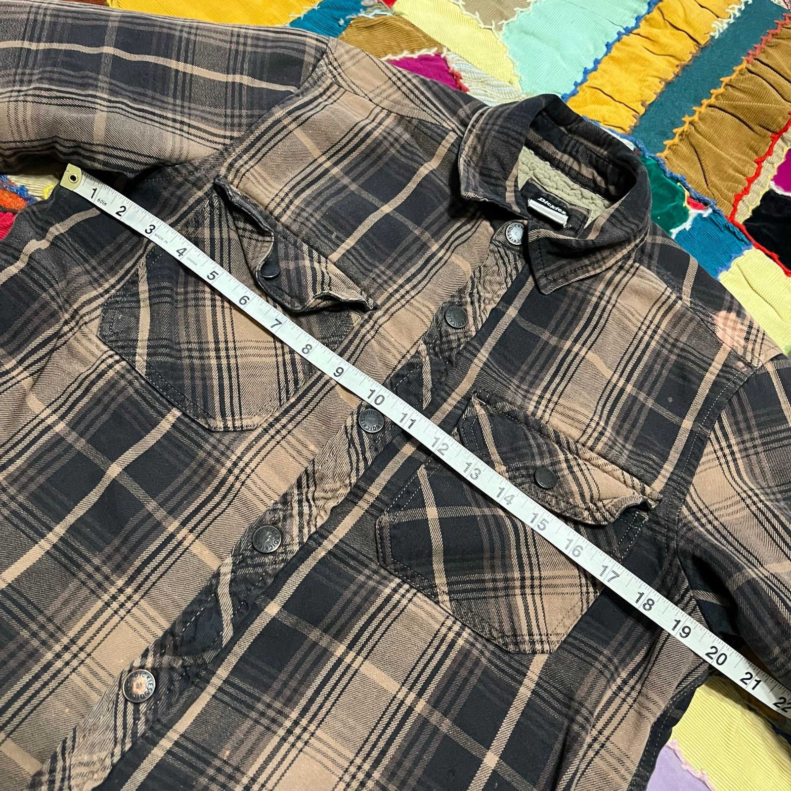 Dickies Dickies Lined Brown/Black Plaid Button Up Jacket Small Size US S / EU 44-46 / 1 - 5 Thumbnail