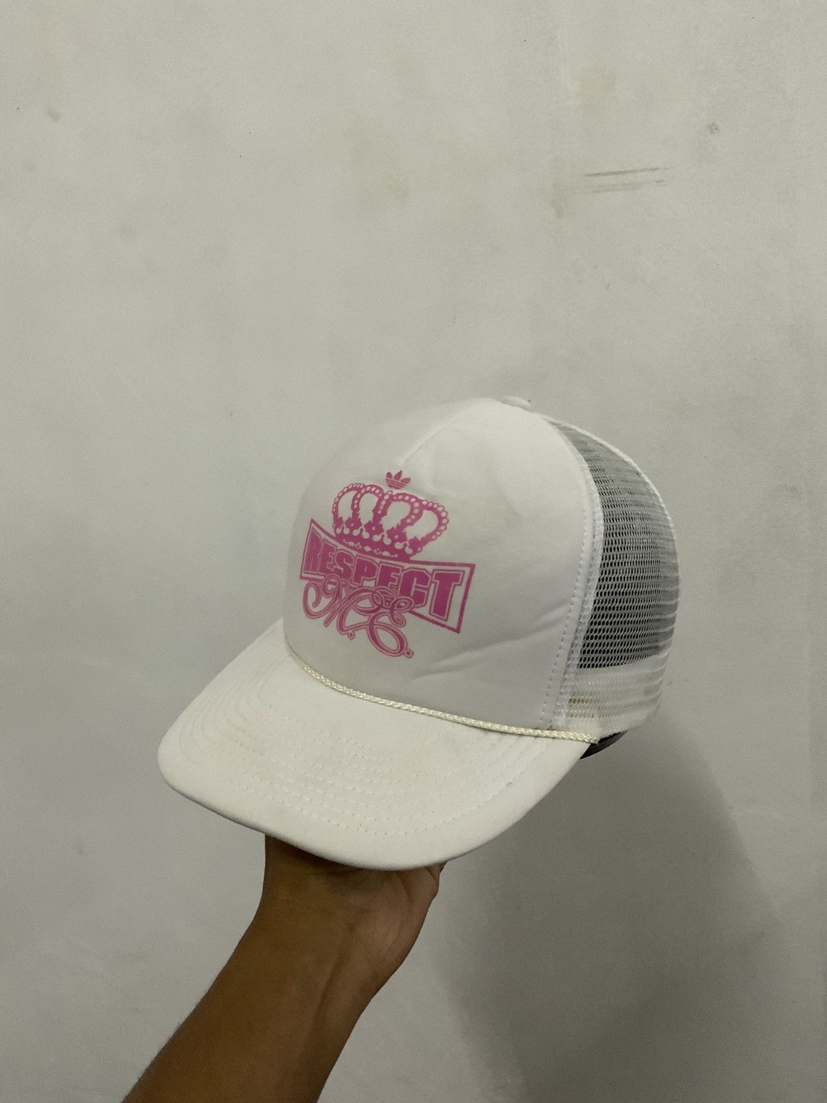 Japanese Brand Respect White Trucker Hat Size ONE SIZE - 1 Thumbnail