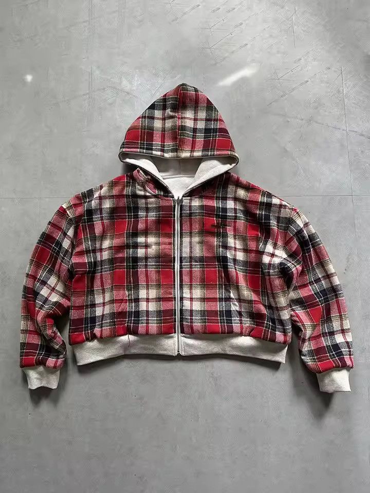 Other Plaid Print Reversible Hoodie Size US L / EU 52-54 / 3 - 1 Thumbnail