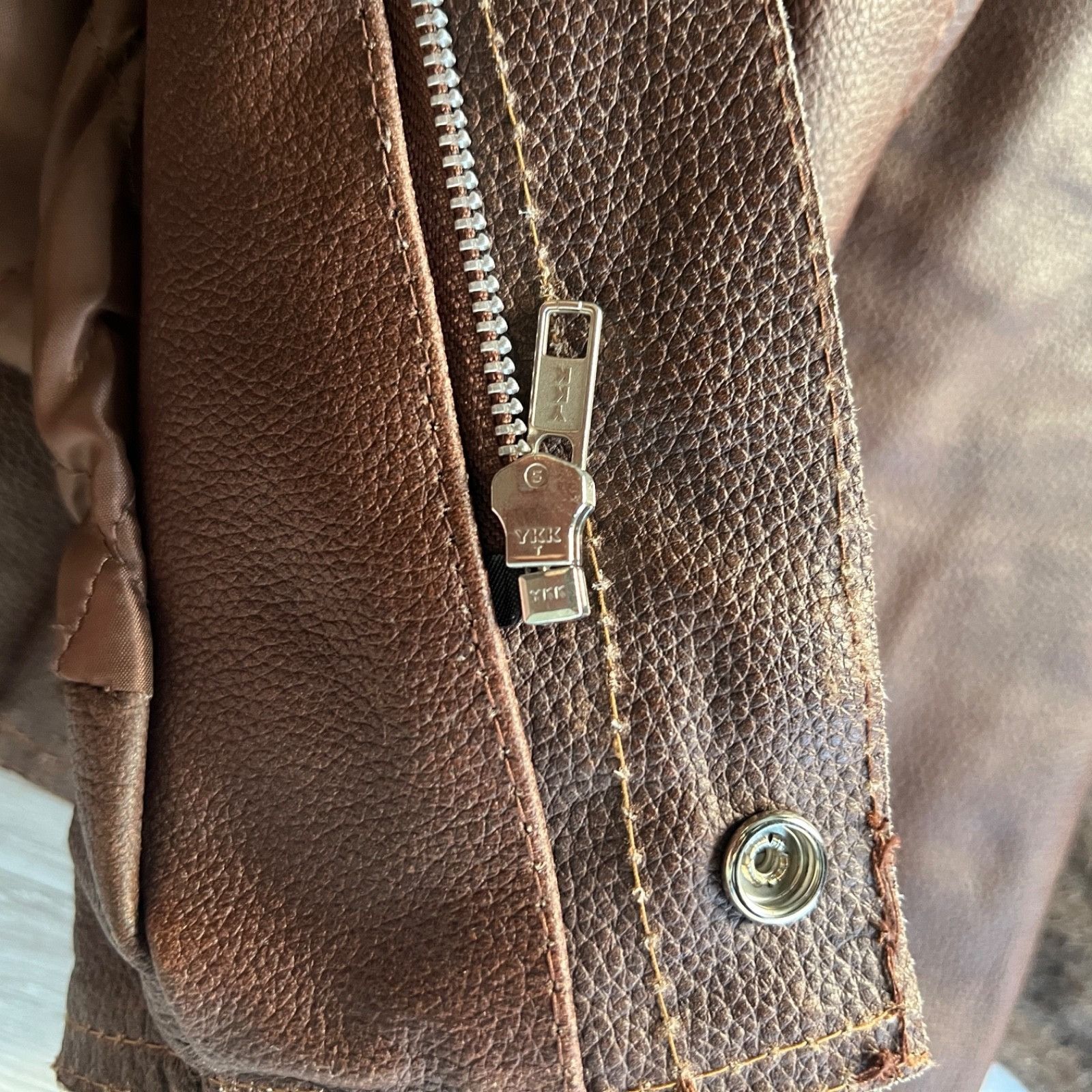 Leather Vintage Real Leather Trucker Jacket 9773AC Size US M / EU 48-50 / 2 - 5 Thumbnail