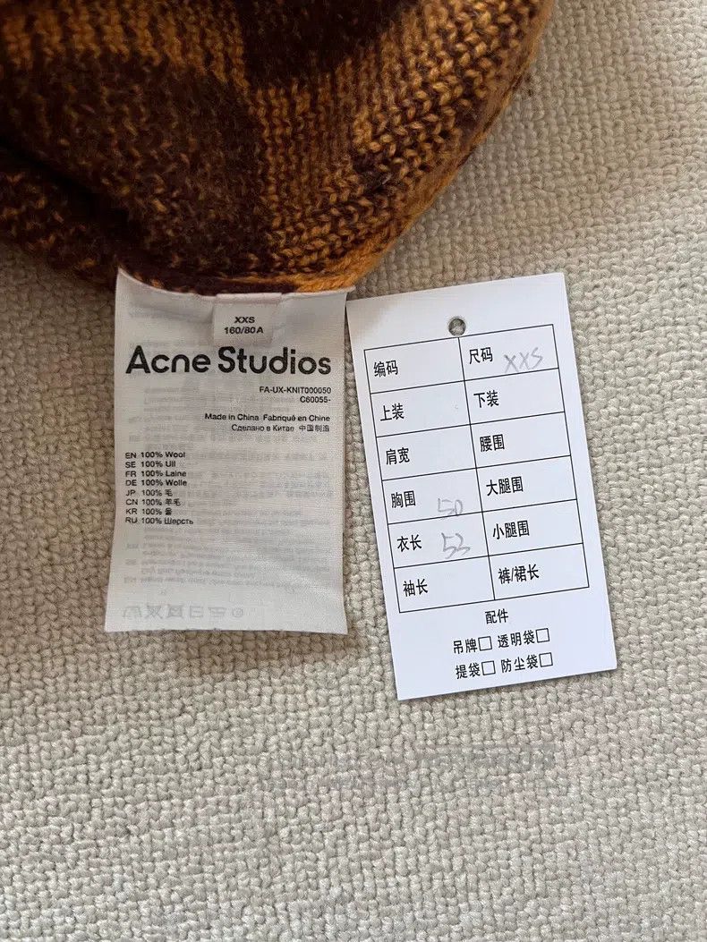 Acne Studios Acne Studios Plaid face expression long-sleeve wool sweate Size US XXS / EU 40 - 5 Thumbnail