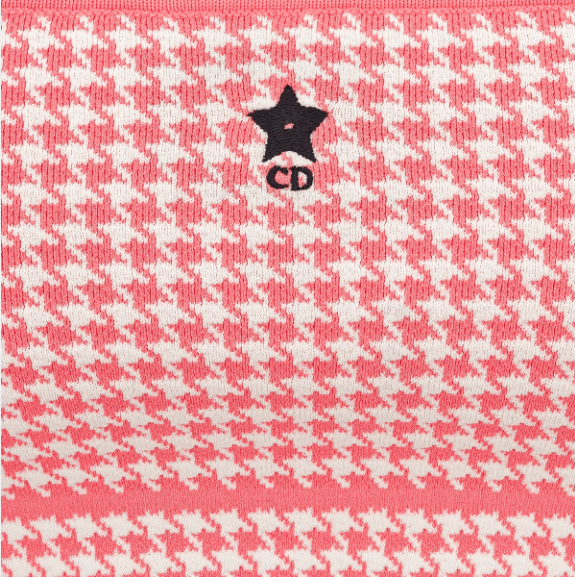Dior o1w1db10925 444E19 Cropped Top in White/Candy Pink Size XL / US 12-14 / IT 48-50 - 3 Thumbnail