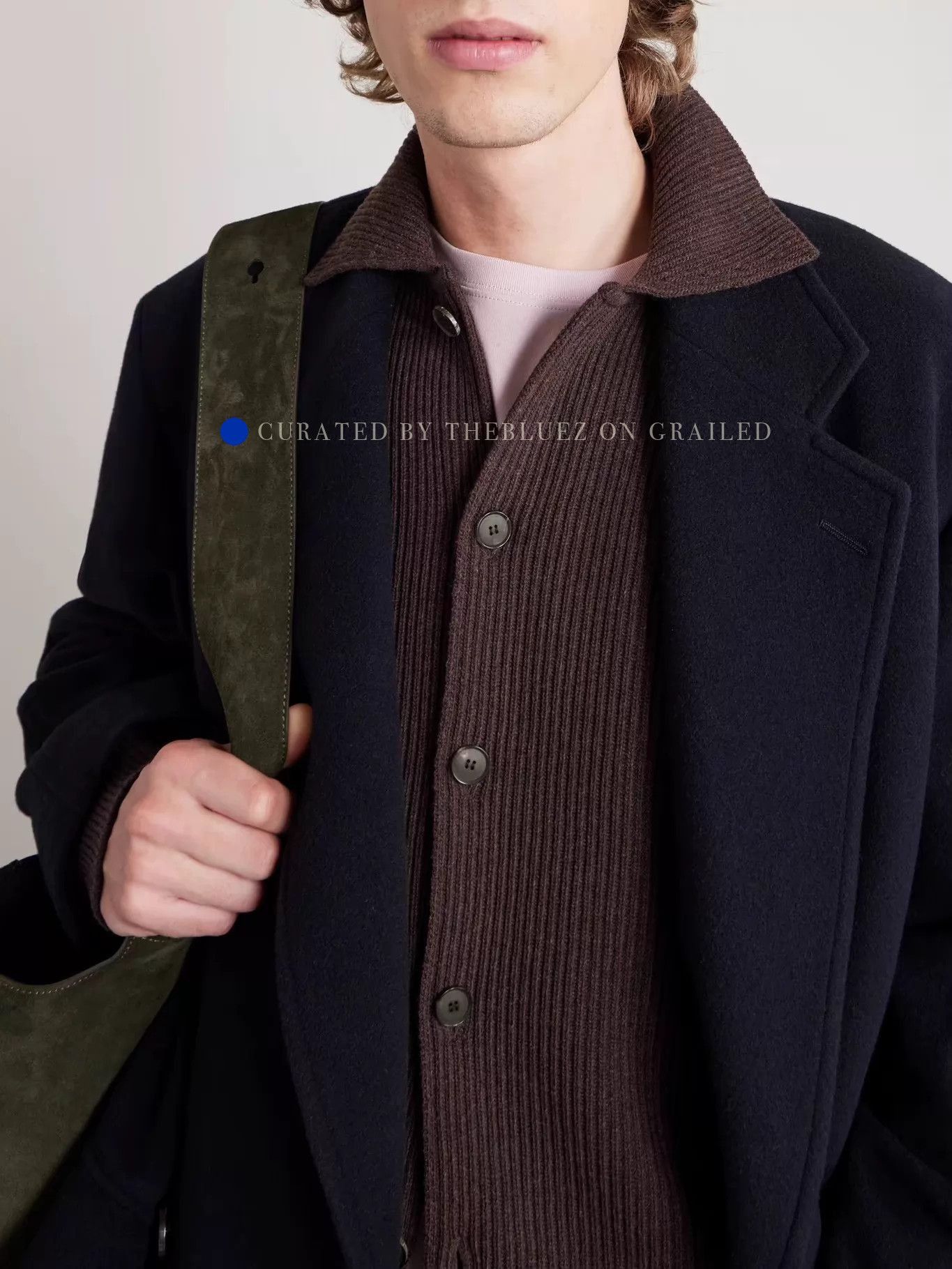 Auralee Super Fine Wool Cardigan in Brown Size US L / EU 52-54 / 3 - 1 Thumbnail