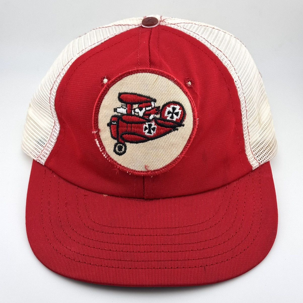Vintage Vintage 1970s Snoopy Peanuts “The Red Baron” Trucker Cap WW Size ONE SIZE - 4 Thumbnail