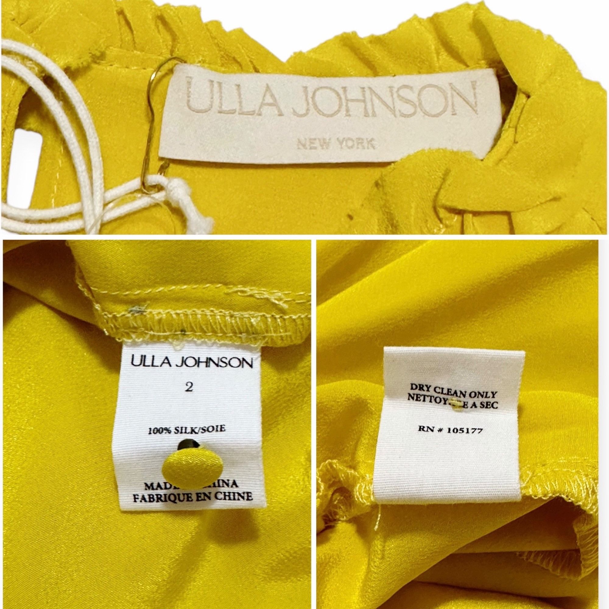 Ulla Johnson Ulla Johnson Ilaria Silk Midi Dress in Sunsprite , Size 2, N Size XS / US 0-2 / IT 36-38 - 4 Thumbnail