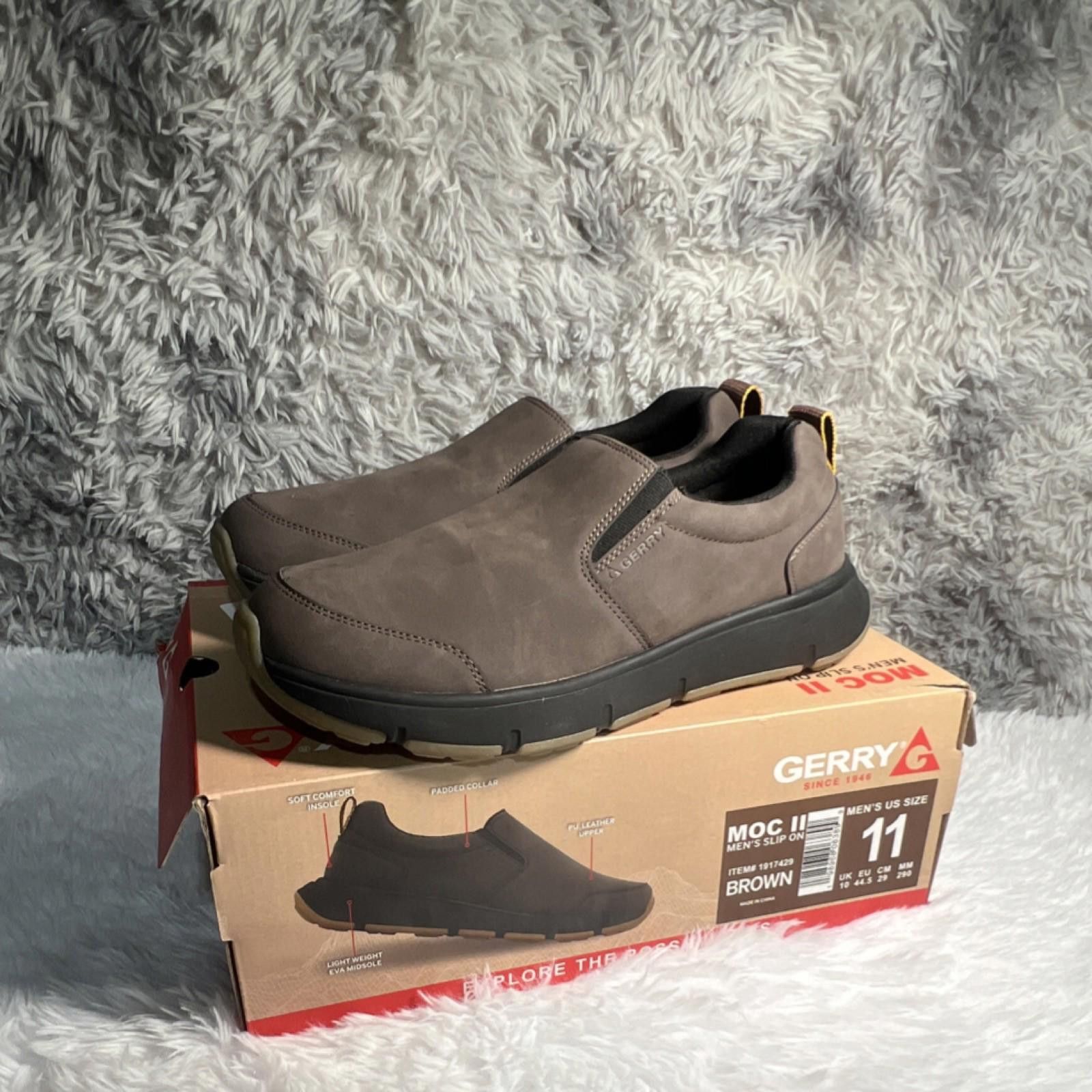 Gerrit Jacob Gerry Moc II Men's Brown Slip-On Casual Shoes Size 11 Size US 11 / EU 44 - 2 Thumbnail