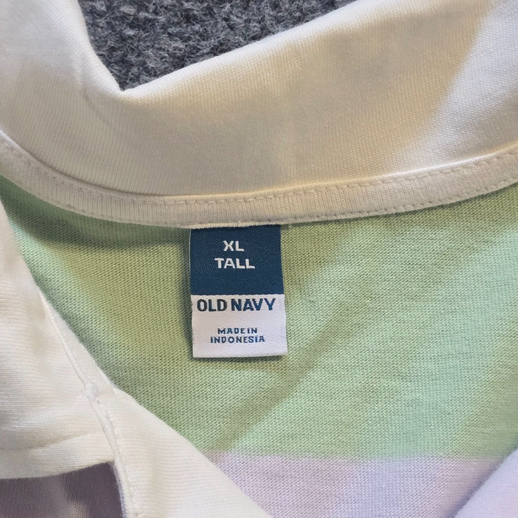 Old Navy Old Navy Top Women XL Tall Green Striped Long Sleeve Crop Casual Basic Knit Polyester? Size XL / US 12-14 / IT 48-50 - 4 Thumbnail