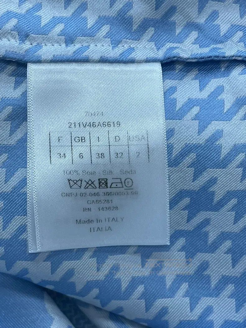 Dior Dior Blue checkered silk short sleeves Size XXS / US 00 / IT 34 - 6 Thumbnail