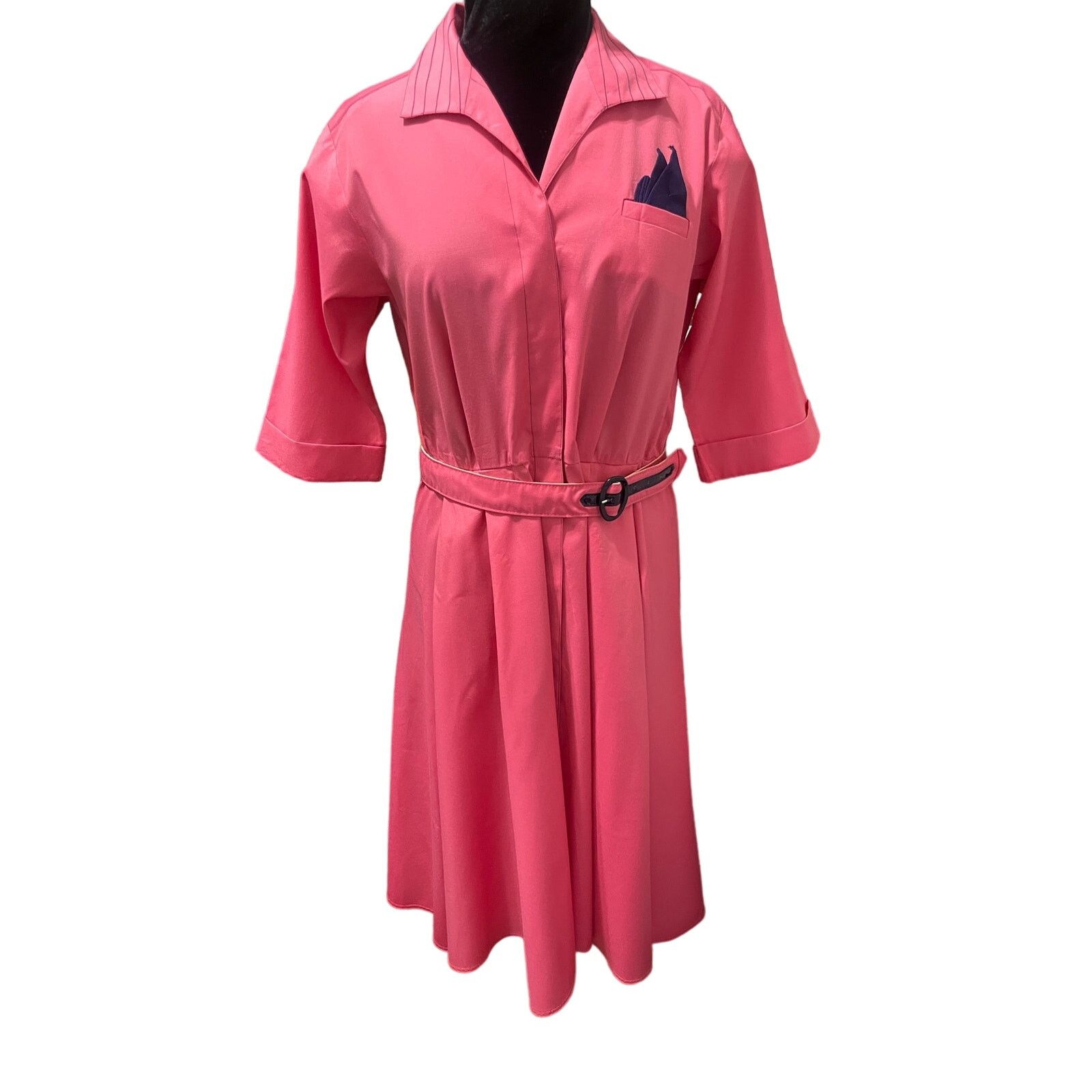 Vintage Vintage Willi Barbie Pink Midi Dress 14 Med Large Rockabilly Size L / US 10 / IT 46 - 1 Thumbnail