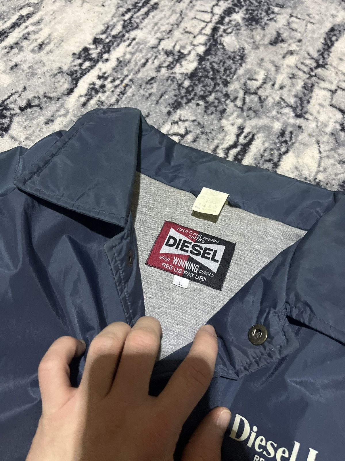 Diesel DIESEL Archive Big Logo Nylon Coach Jacket / Bomber Y2K Size US XL / EU 56 / 4 - 6 Thumbnail