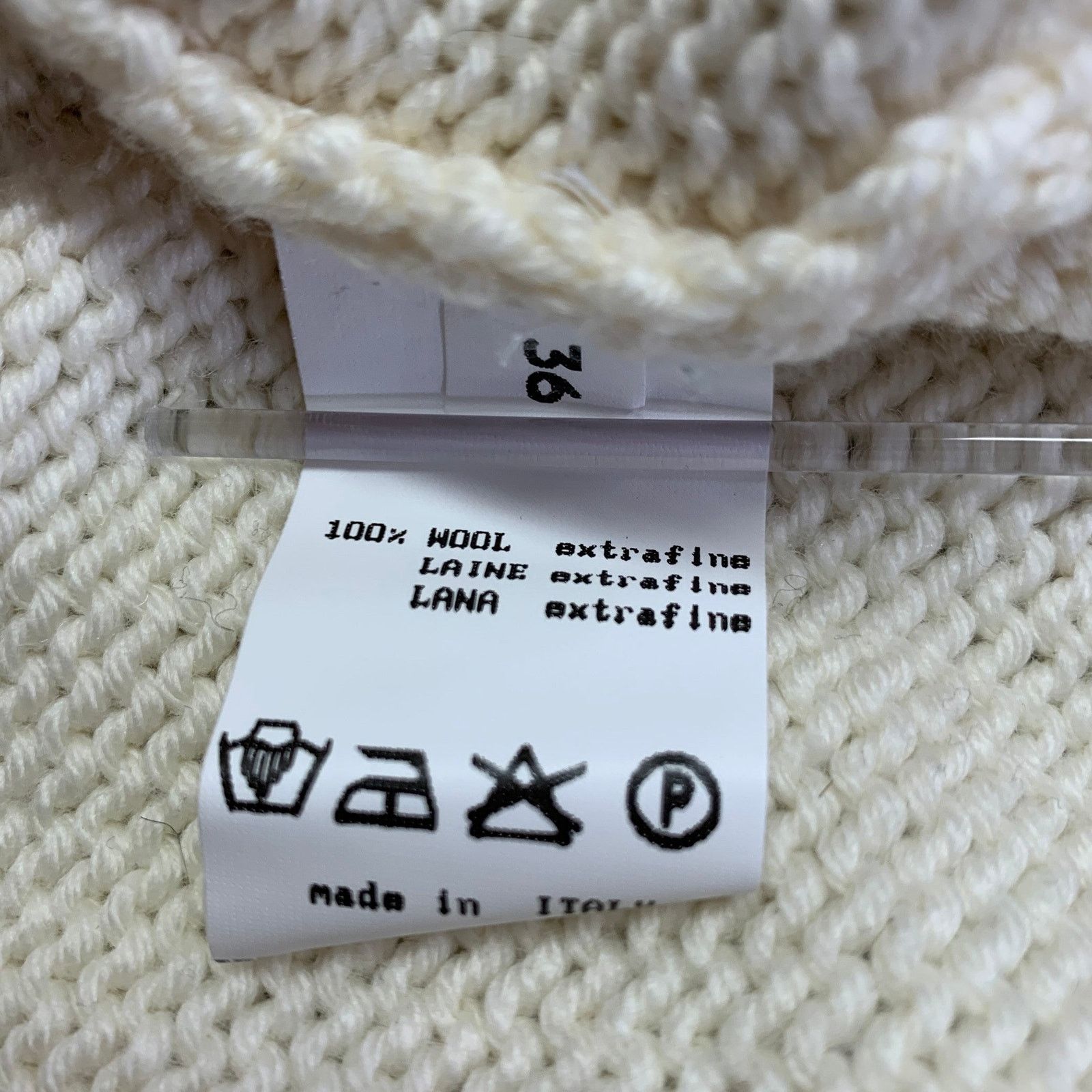 Dirk Van Saene DIRK VAN SAENE Size M Cream Orange Beige Wool Knit Cardigan Size M / US 6-8 / IT 42-44 - 9 Thumbnail
