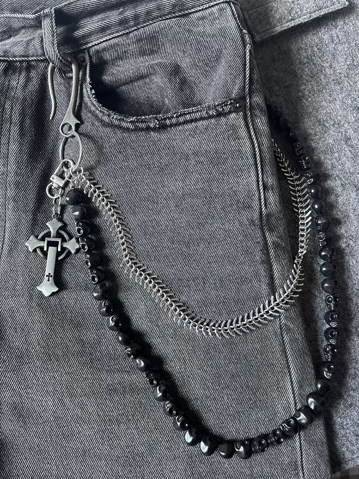 Japanese Brand × Jewelry Avant garde cross skull double layer pocket wallet chain Size ONE SIZE - 5 Thumbnail