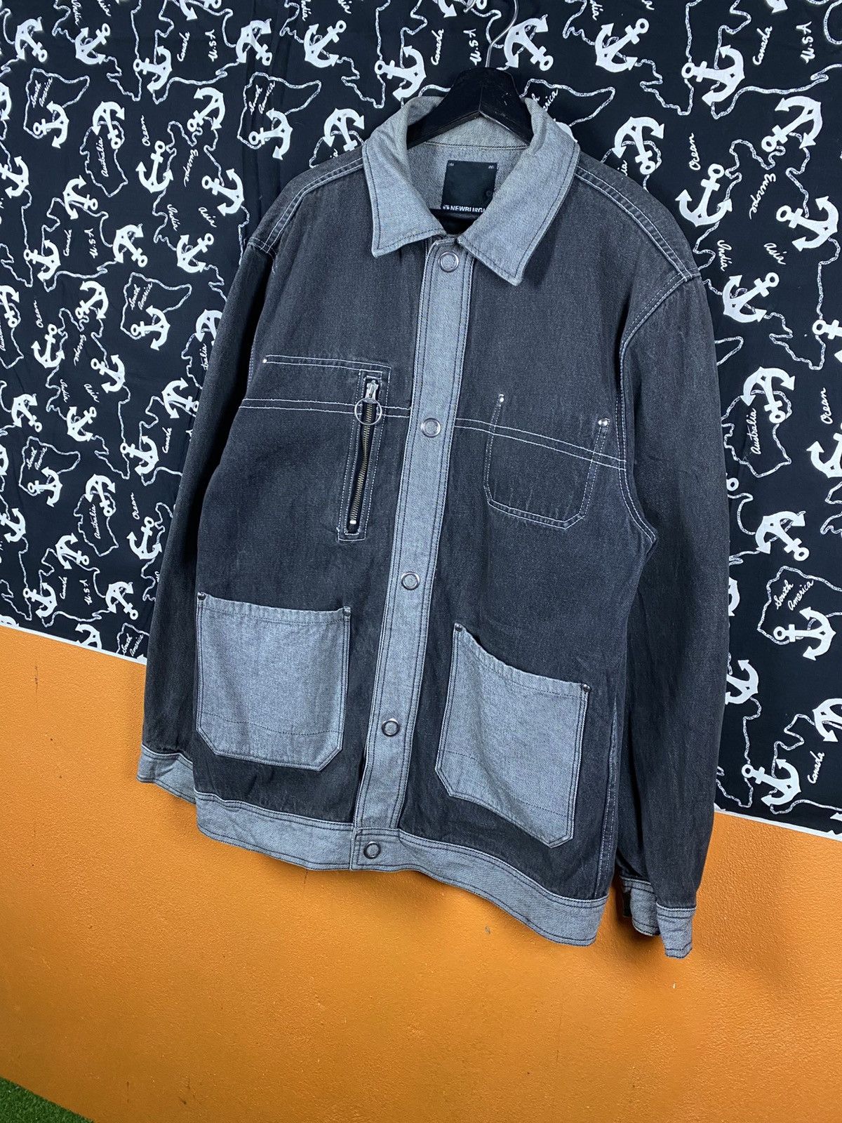 Vintage Newburgh The Original Two-Tone Denim Work Jacket Size US L / EU 52-54 / 3 - 4 Thumbnail