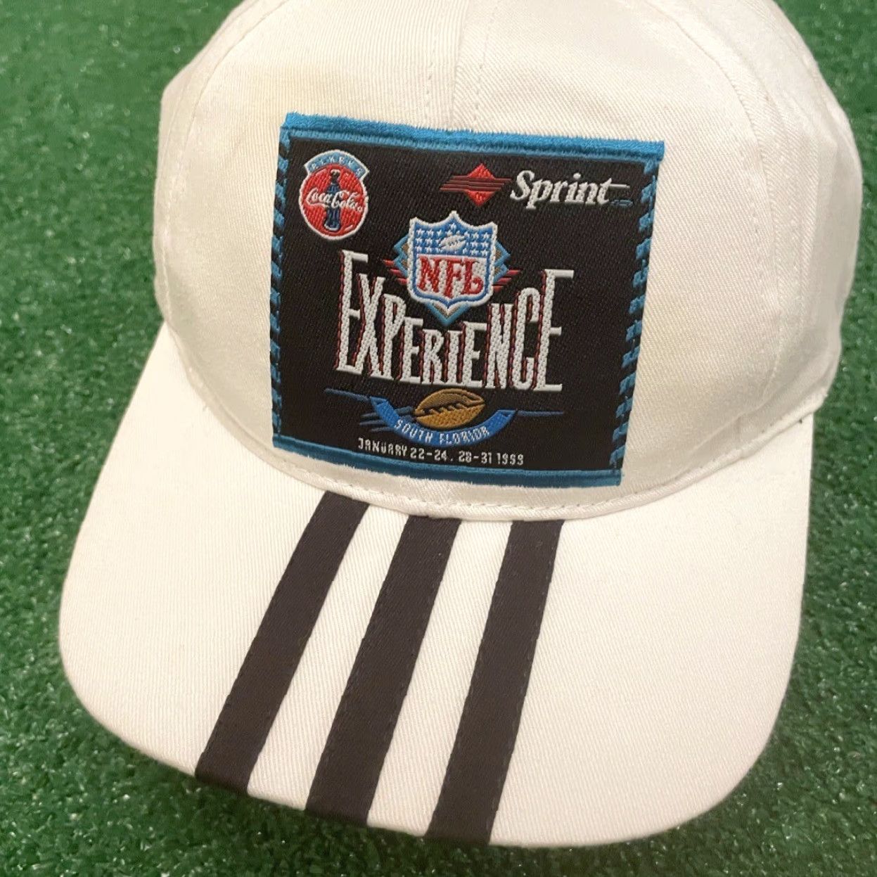 Adidas VINTAGE Adidas NFL Football Experience 1999 South Florida VTG Strapback Hat Baseball Cap Men One Size White 90s Sports Adjustable Mens Size ONE SIZE - 2 Thumbnail