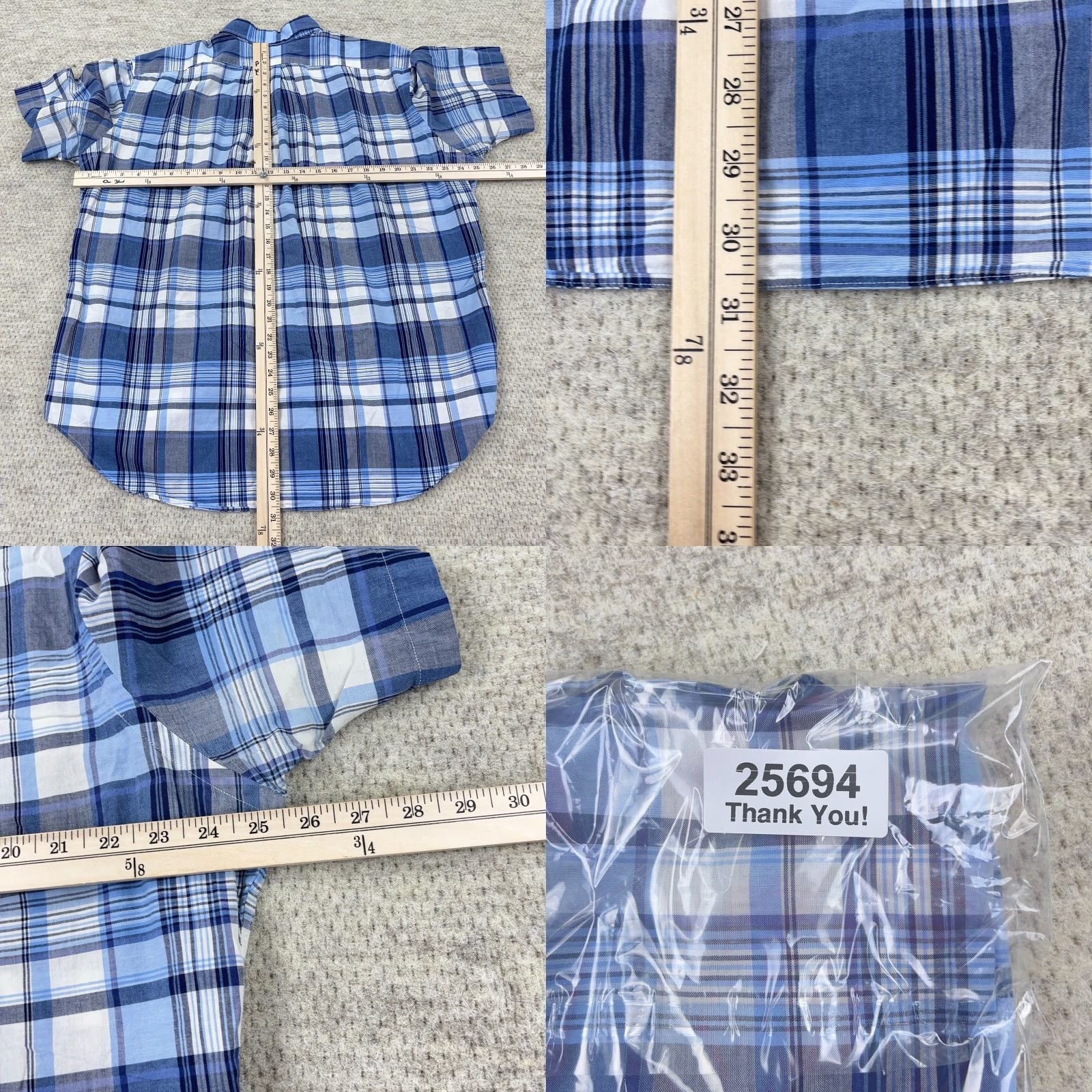 Ralph Lauren Ralph Lauren Shirt Men XL Blue Plaid Button-Up Classic Fit Tartan Cap Colorful Preppy Size US XL / EU 56 / 4 - 8 Thumbnail