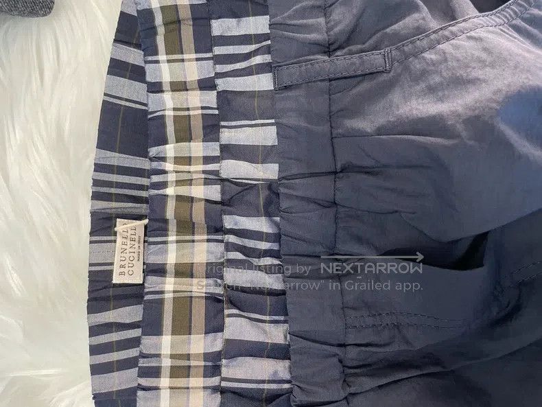 Brunello Cucinelli Brunello Cucinelli Dark Blue Casual Cotton Trousers Size 27" / US 4 / IT 40 - 4 Thumbnail