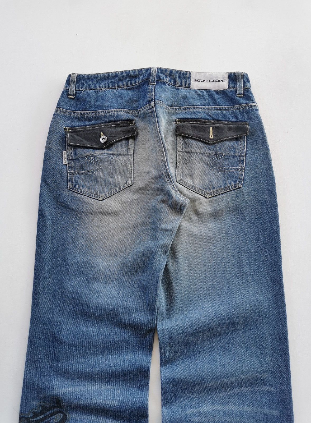Vintage Vintage Body Glove Signature Print Loose Fit Jeans Size US 33 - 7 Thumbnail
