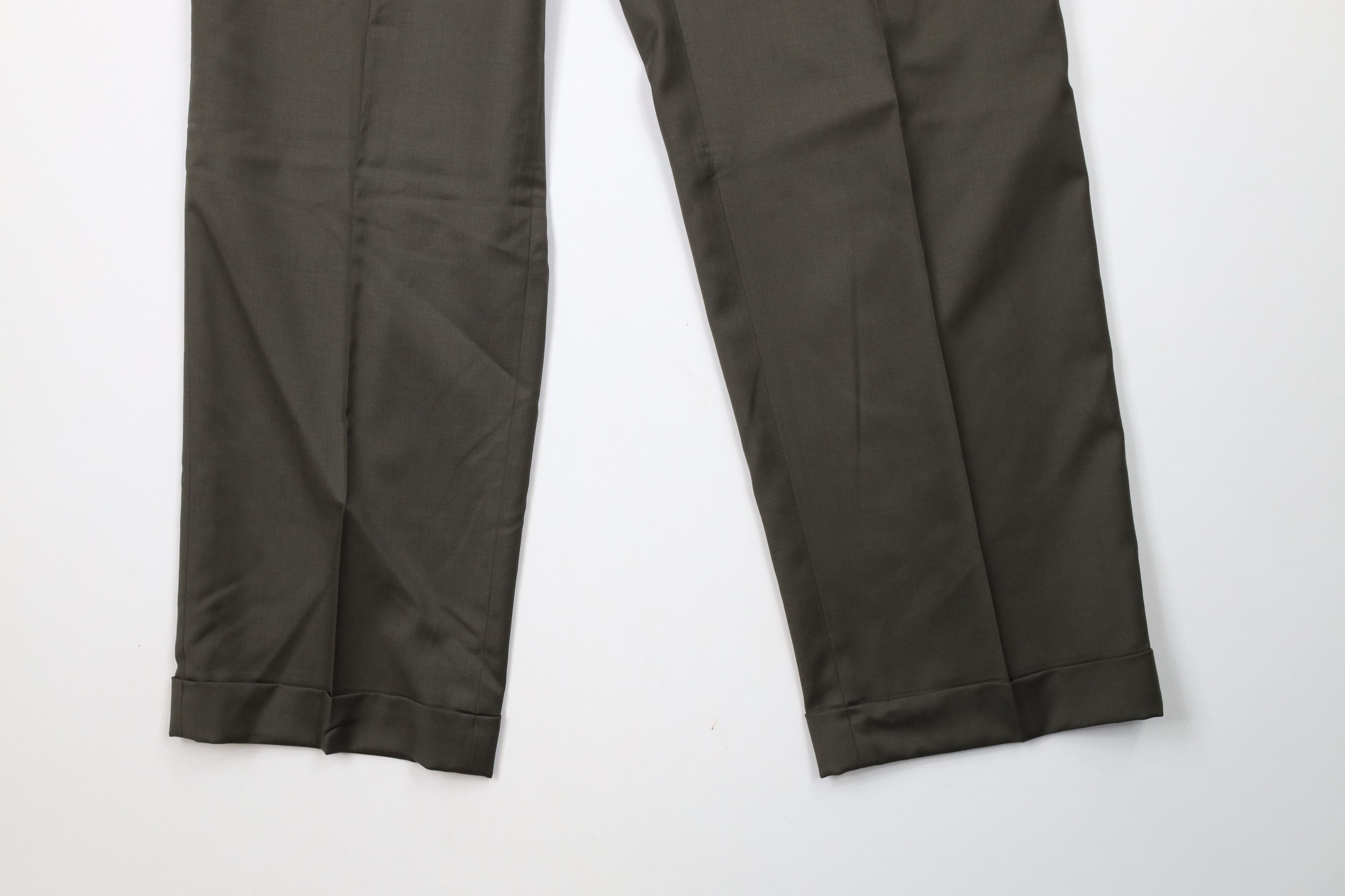 Ralph Lauren Vintage 90s Ralph Lauren Cashmere Wide Leg Chino Pants Green Size US 32 / EU 48 - 4 Thumbnail