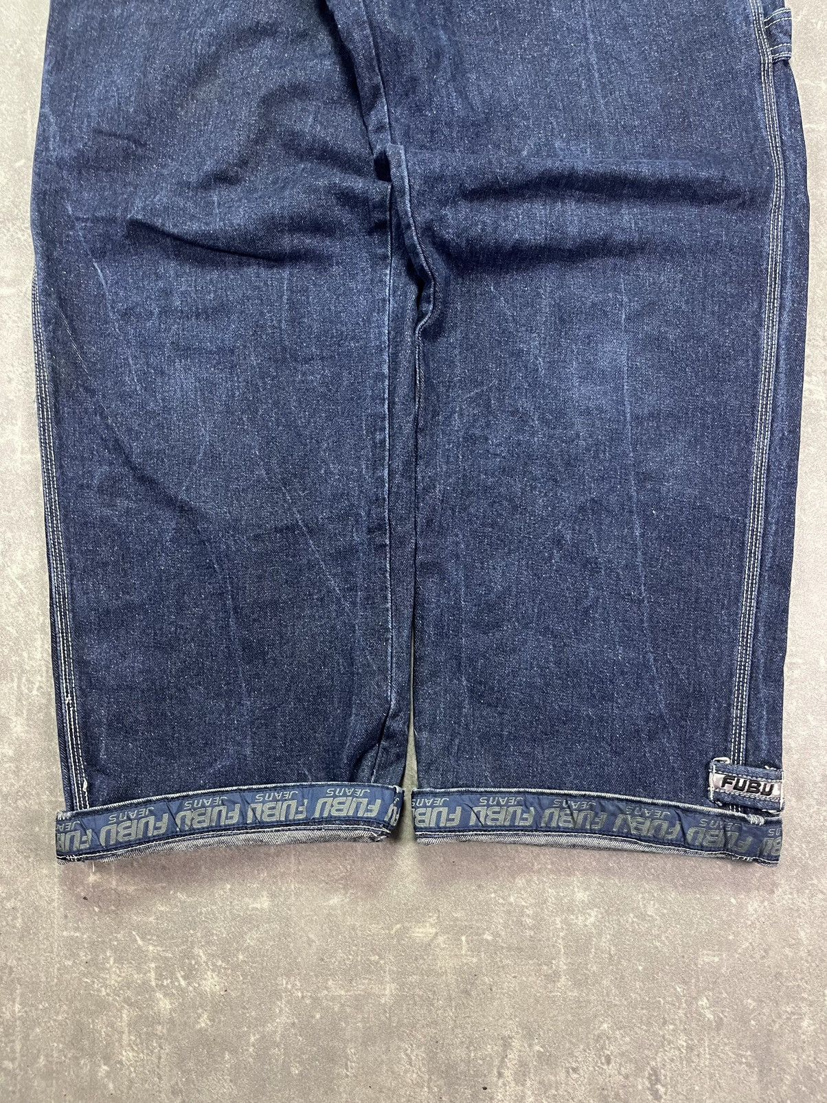 Fubu 90s/00s Fubu Vintage Big Logo Baggy Carpenter Denim Jeans 34 Size US 34 / EU 50 - 4 Thumbnail
