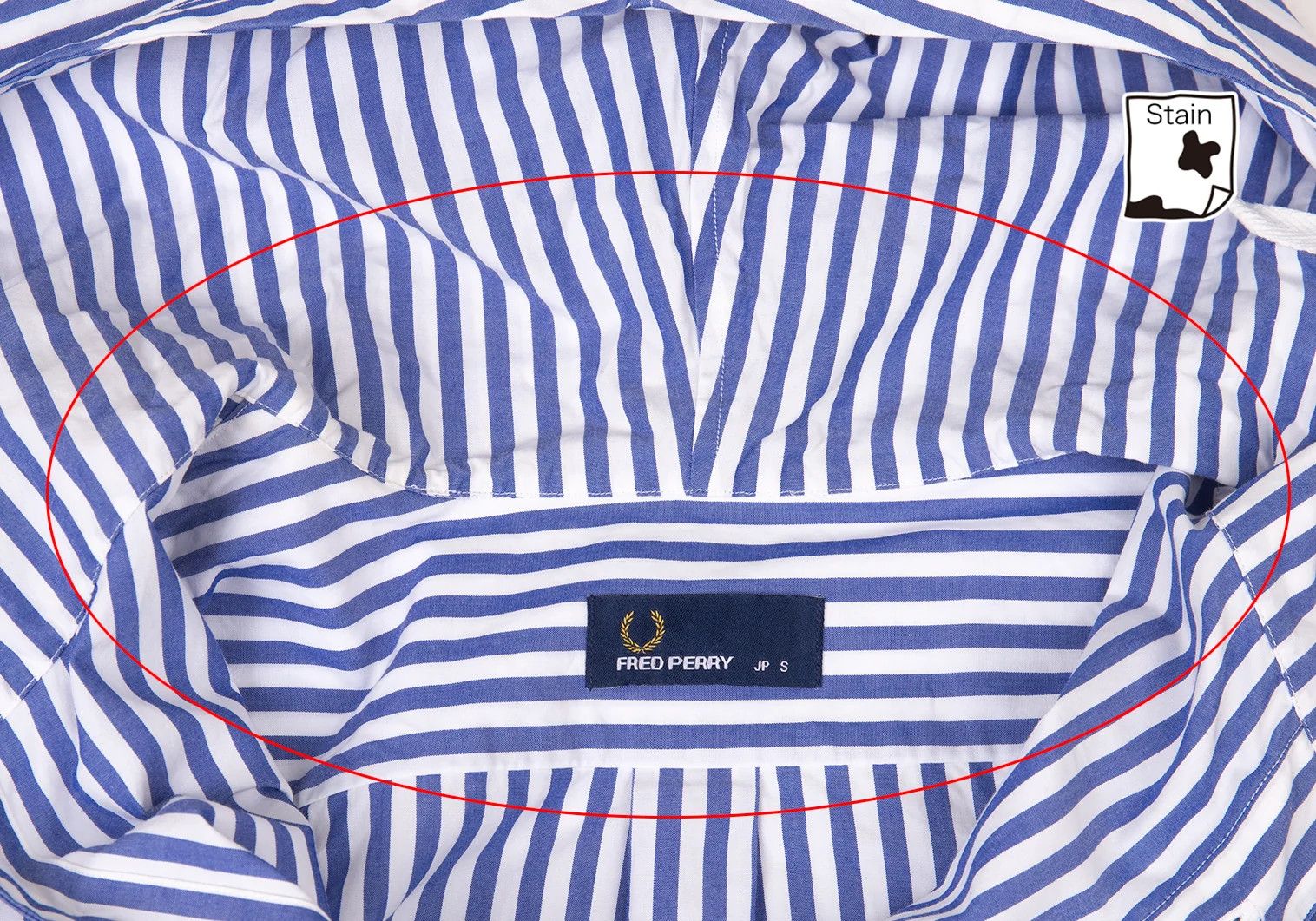 Fred Perry Hooded Striped Shirt Jacket in Blue and White, Size S Size US S / EU 44-46 / 1 - 4 Thumbnail